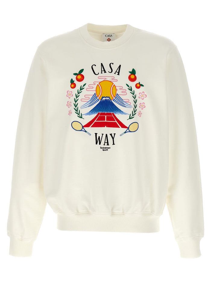 Casa Way Mountain sweatshirt White Cotton