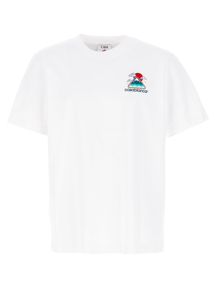 Montagne Ondulée T-shirt White Cotton