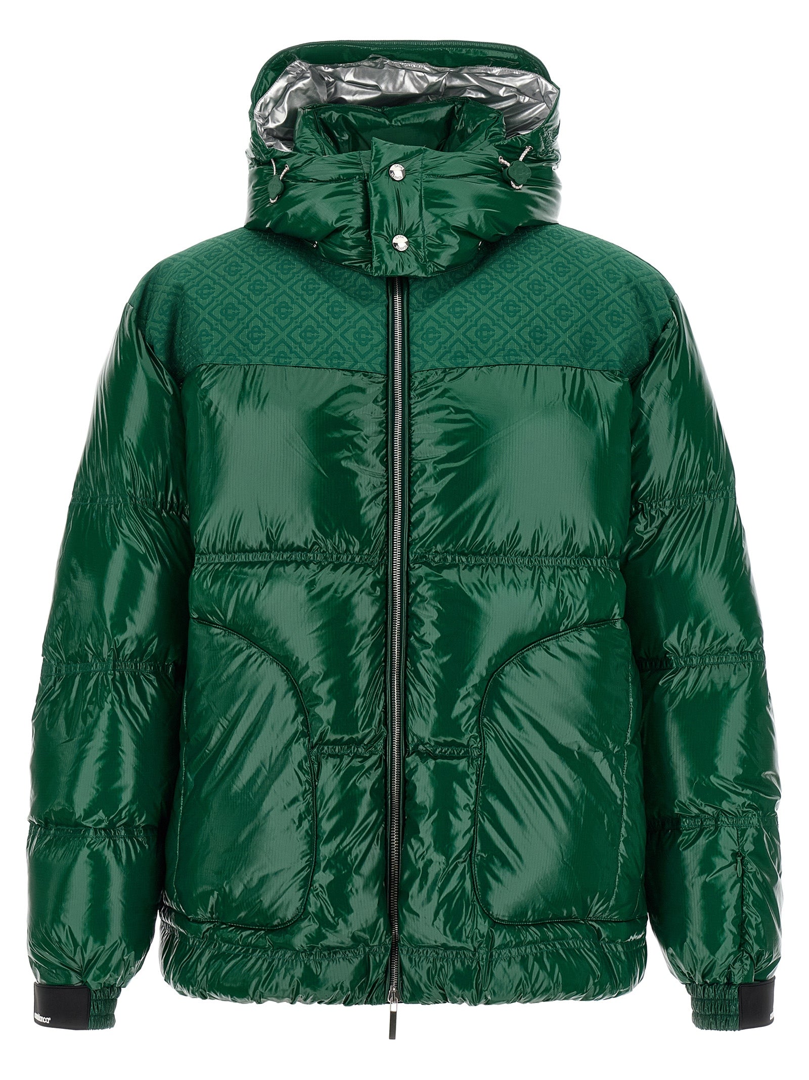 Nylon Puffer down jacket Green Polyamide Jacket, Parka, Casual
