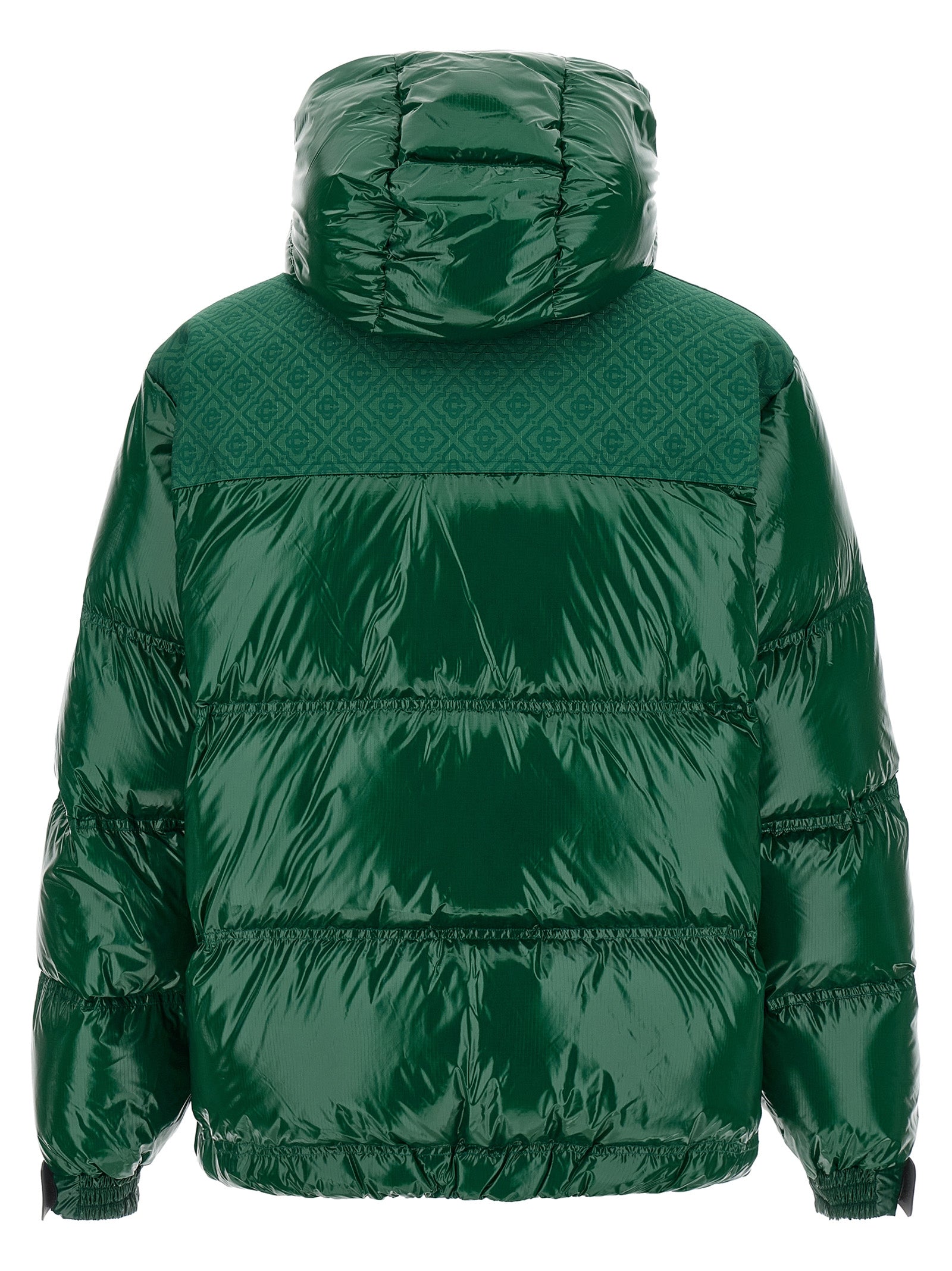 Nylon Puffer down jacket Green Polyamide Jacket, Parka, Casual