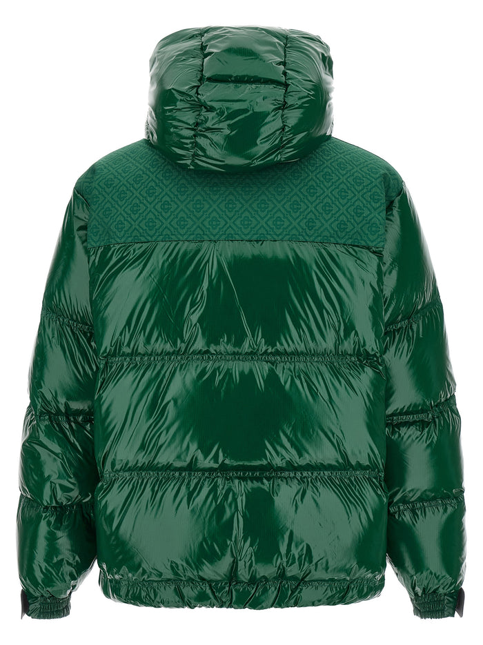 Nylon Puffer down jacket Green Polyamide Jacket, Parka, Casual