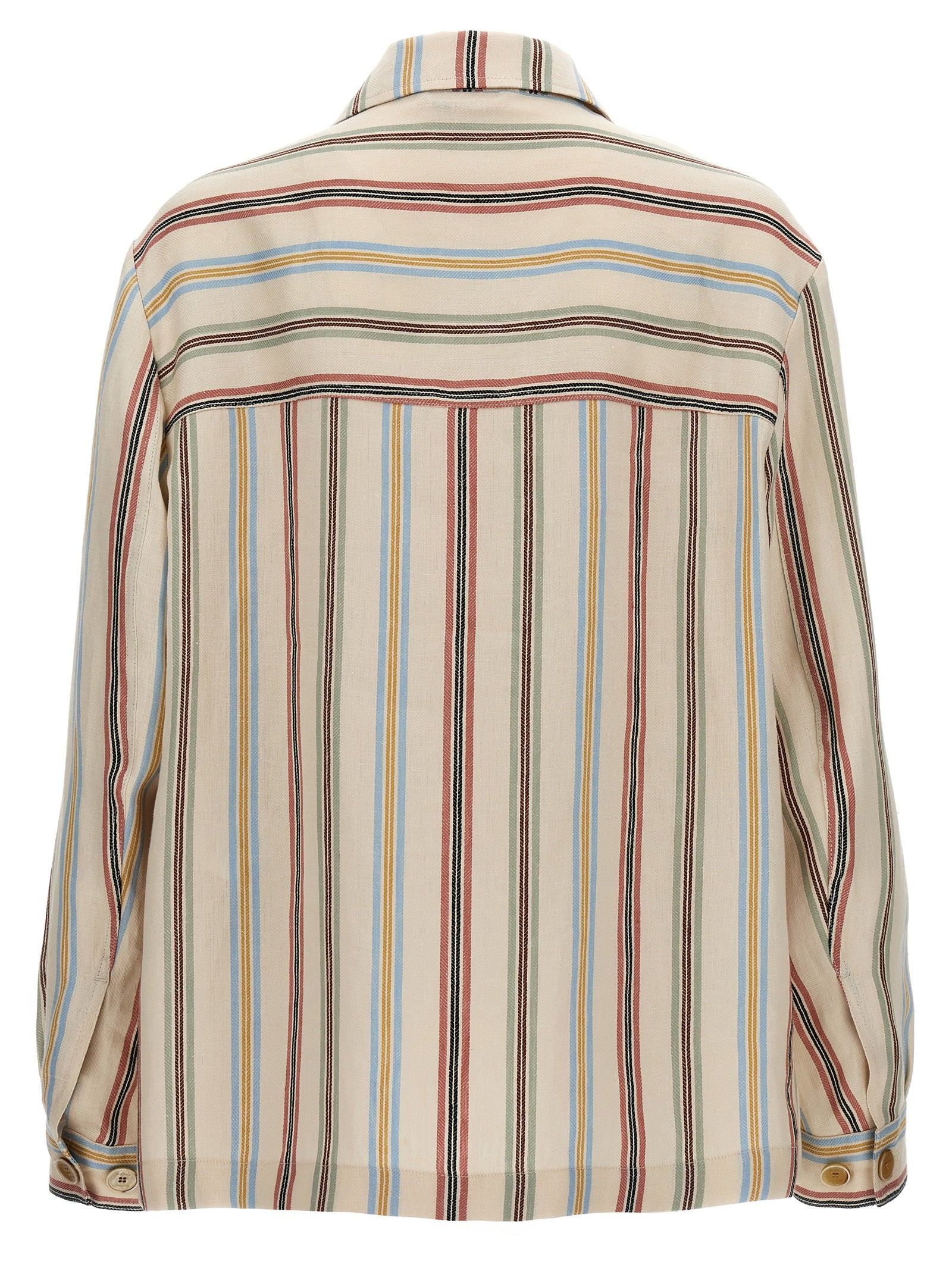 Striped overshirt Multicolor Linen Shirt, Blouse