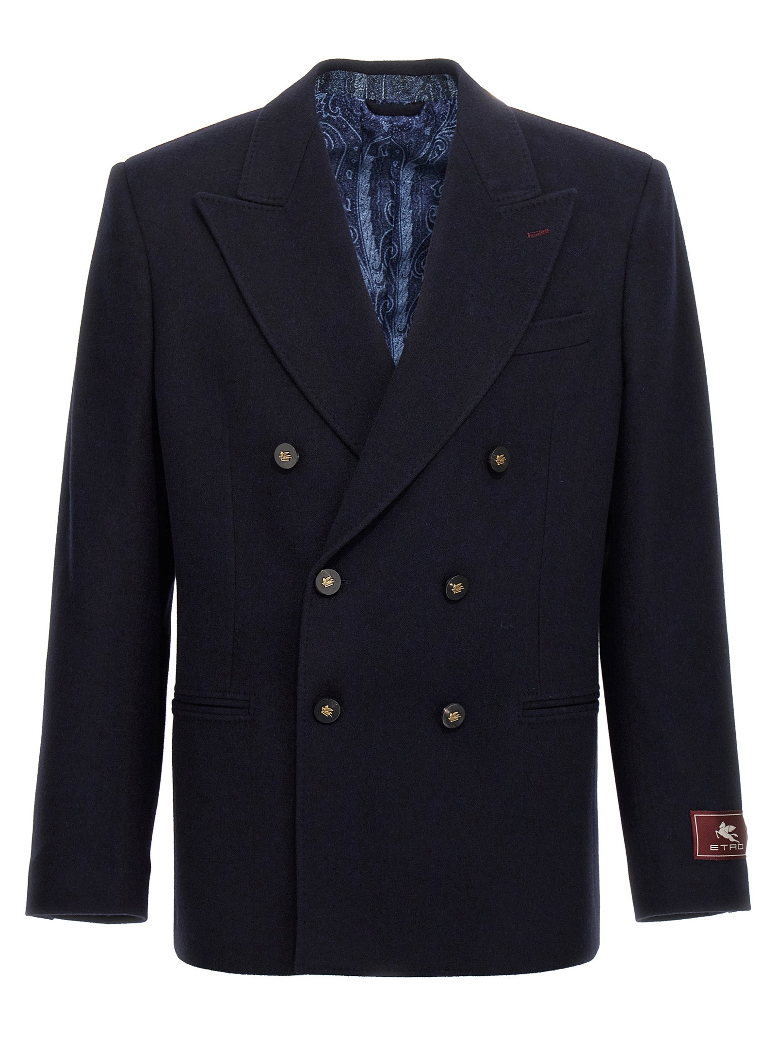 Decorative Basting blazer Blue Cashmere