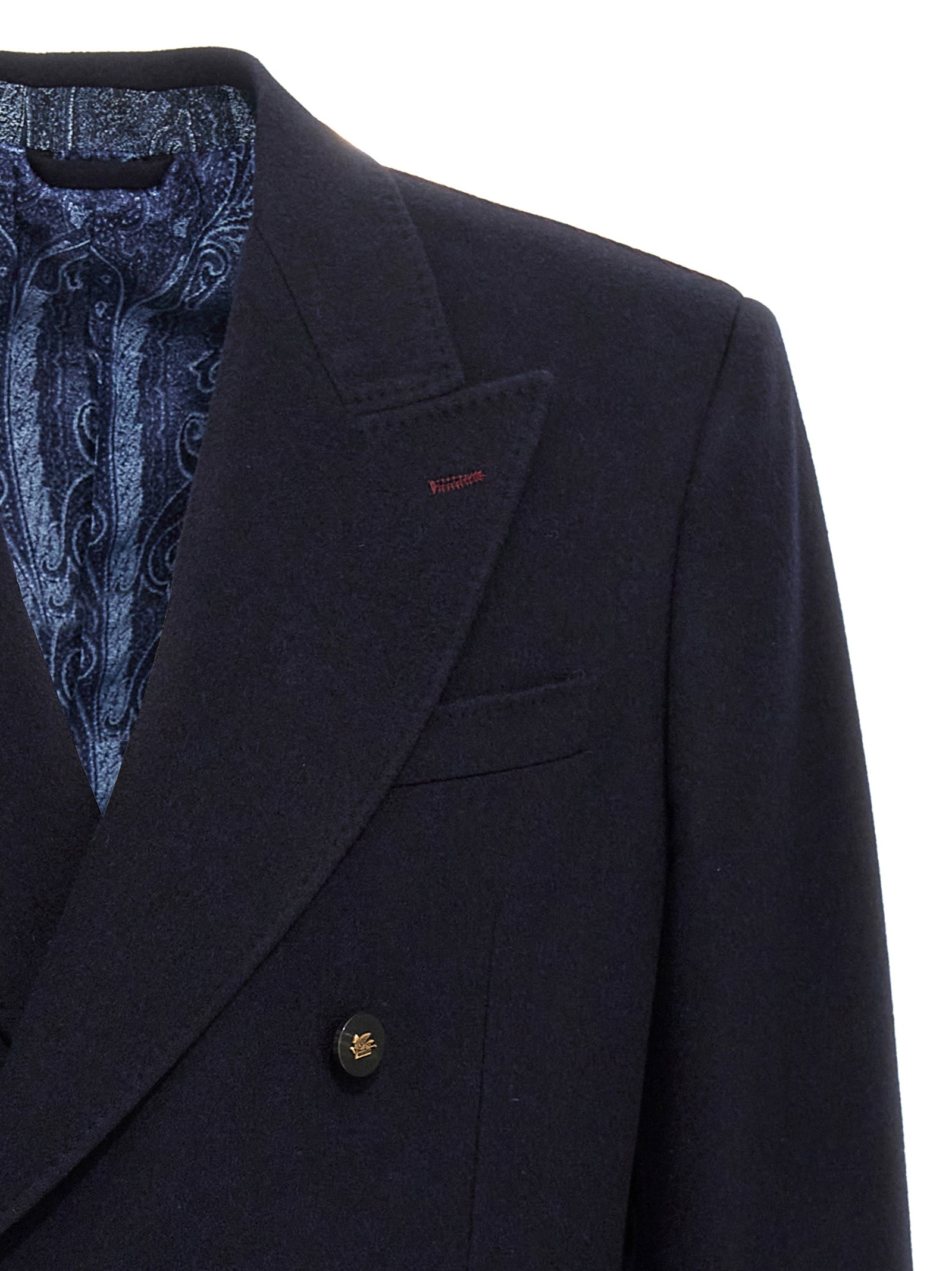 Decorative Basting blazer Blue Cashmere