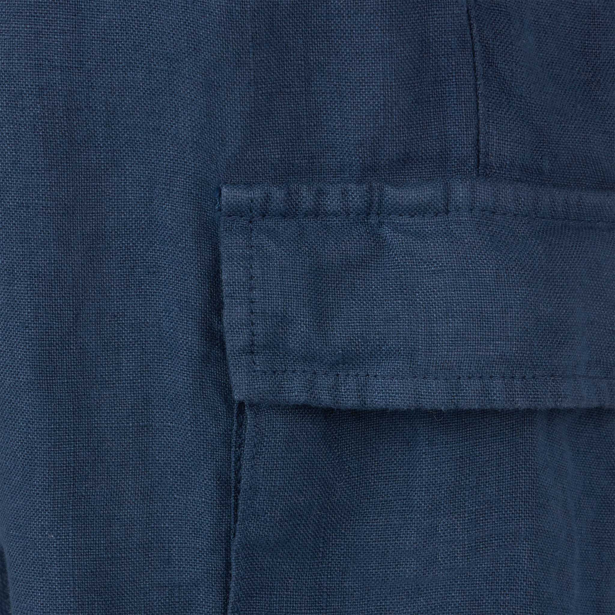 Boy Blue Navy Linen Bermuda Shorts Pant