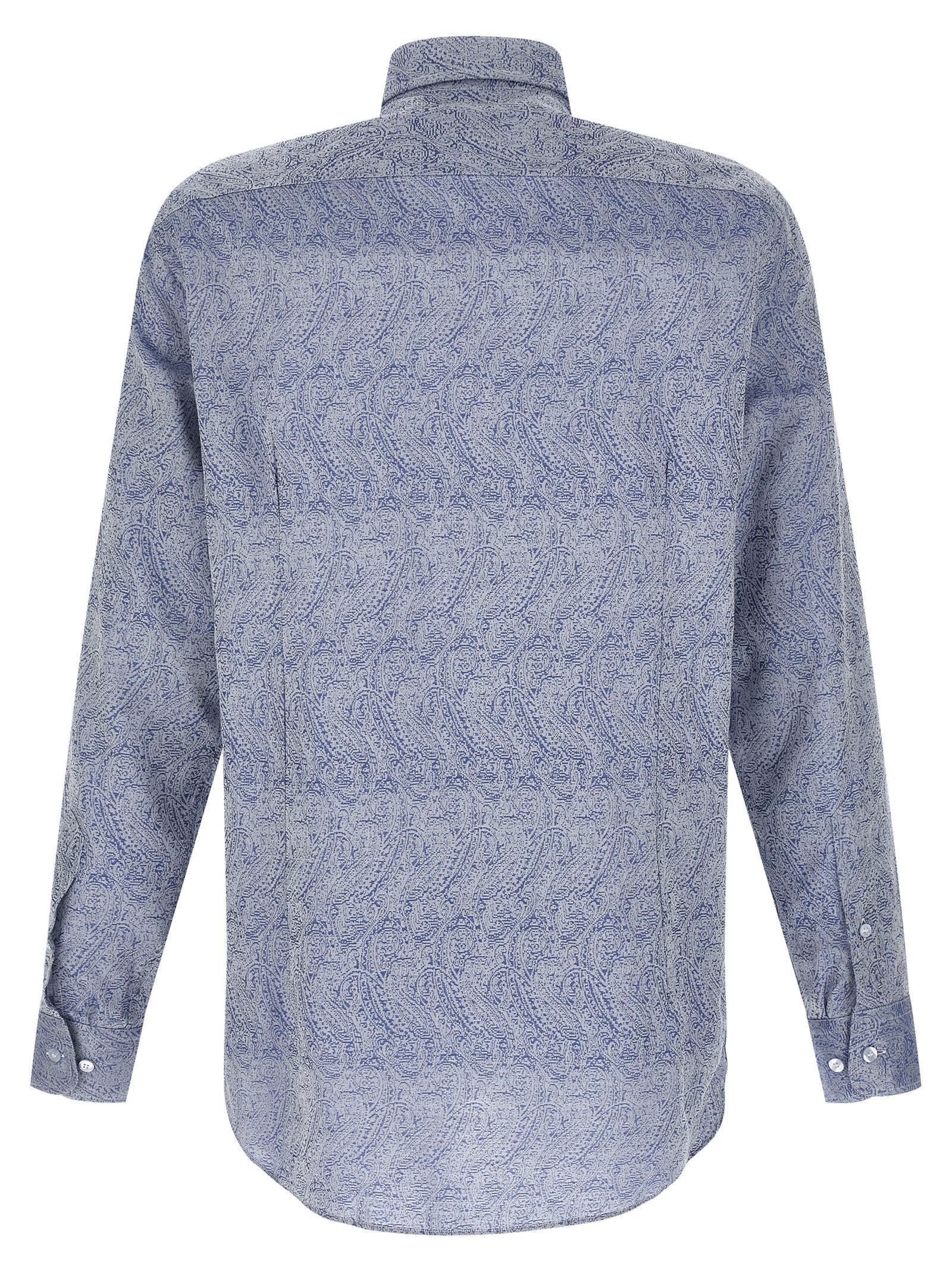 Paisley Shirt Blue Cotton Shirt, Blouse