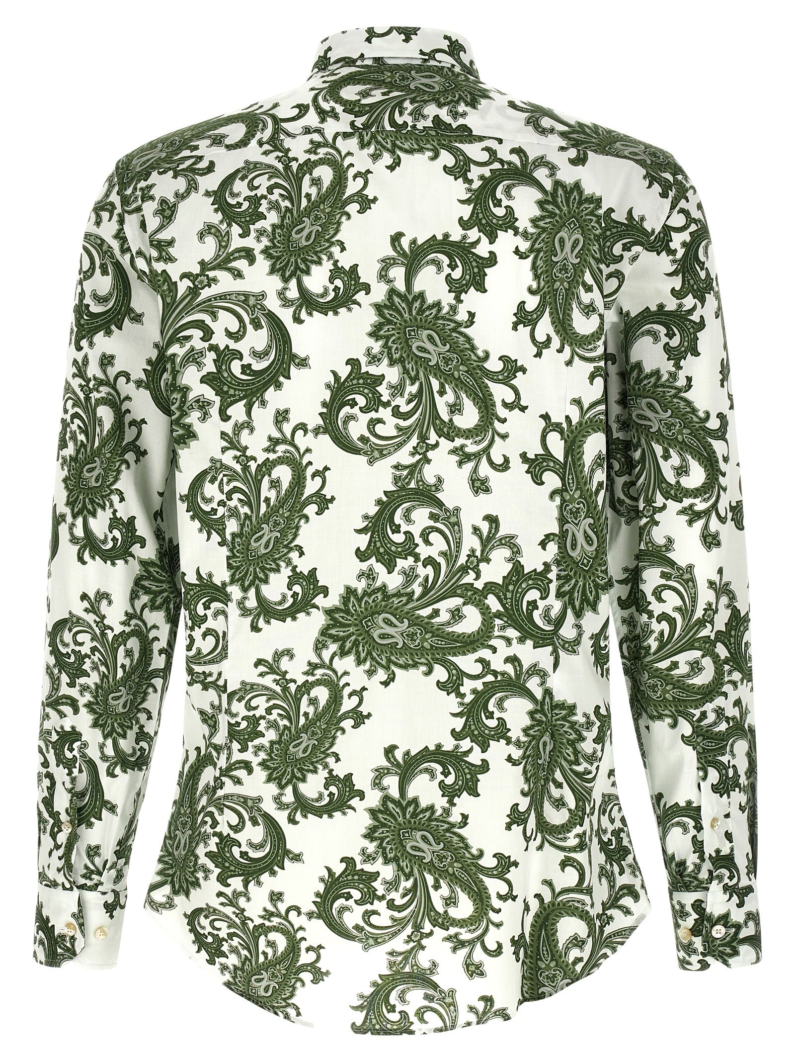 Paisley Ramage Shirt Green Cotton Shirt, Blouse