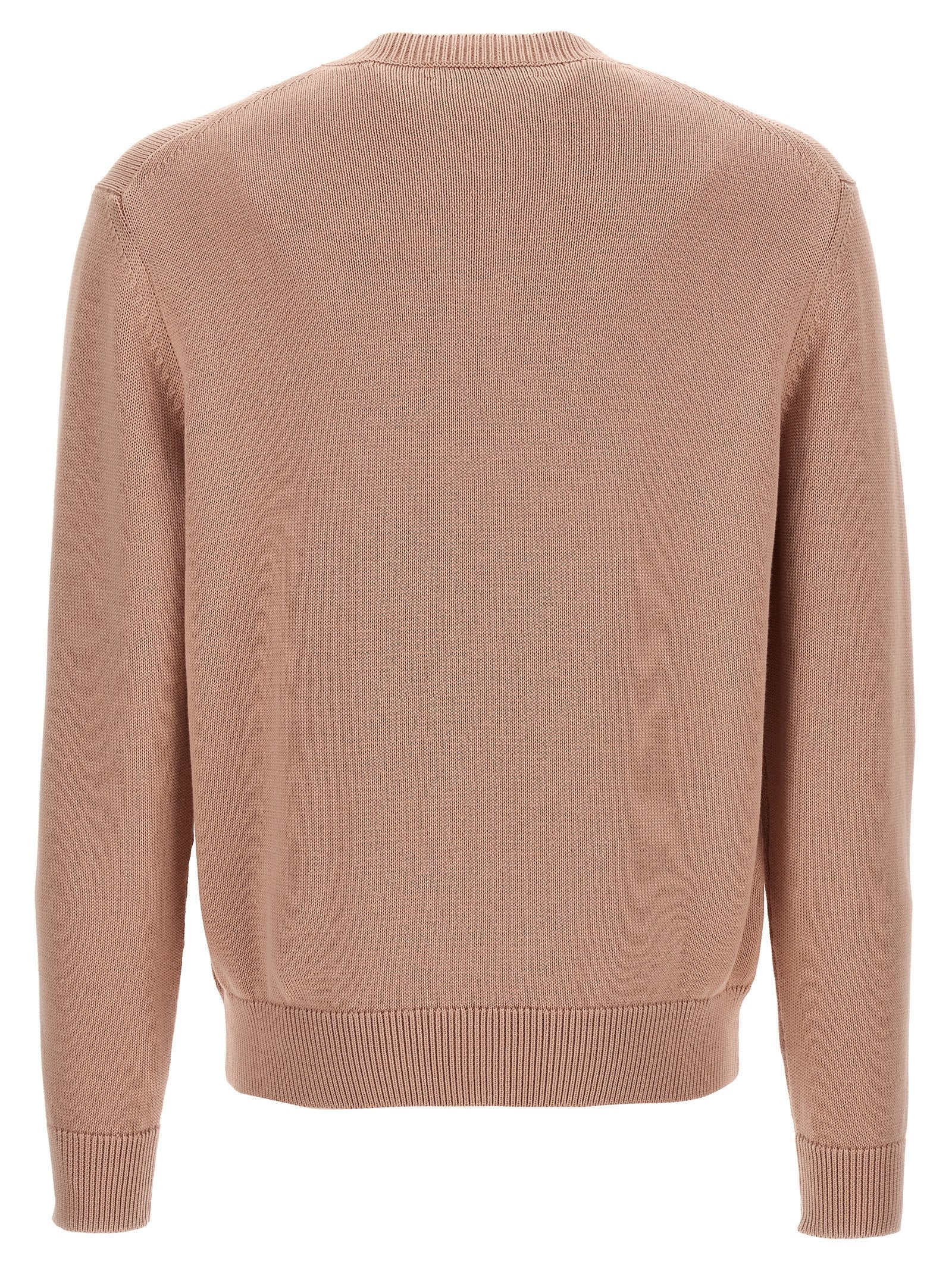 Logo embroidery sweater Pink Cotton Sweater, Cardigans