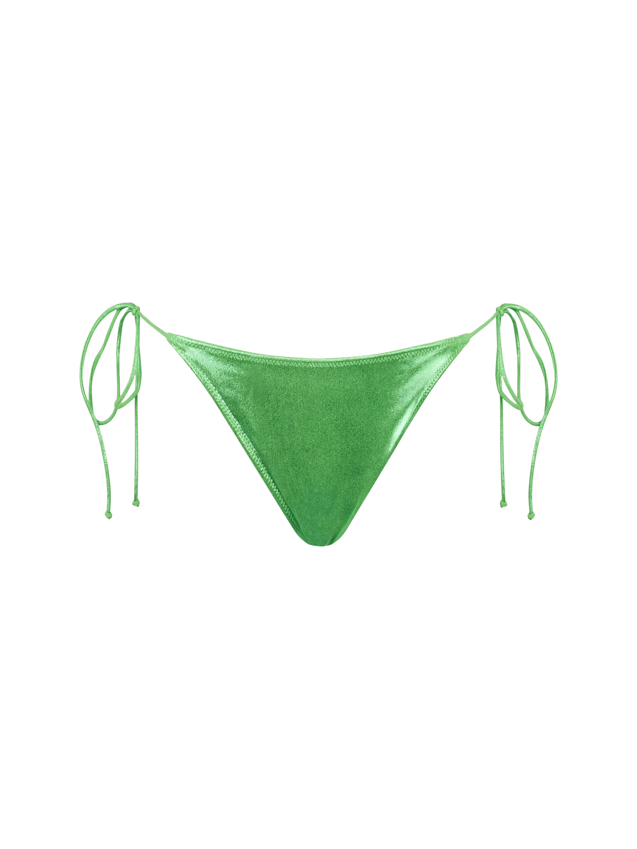 Marielle Green Laminated Swim Briefs Bottom