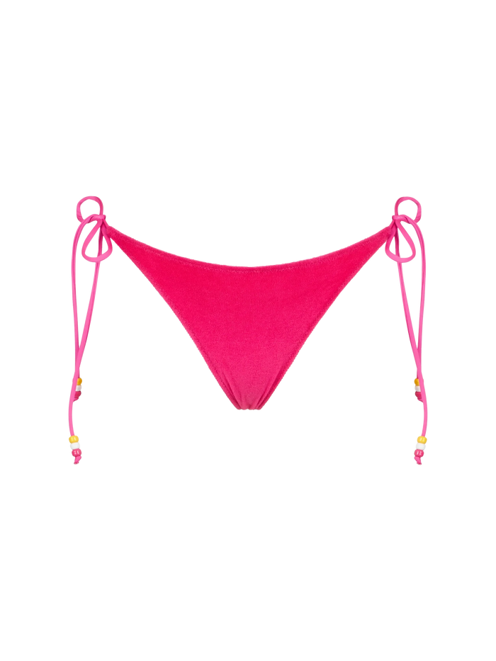 Fuchsia Terry Marielle Swim Briefs Pink Bottom