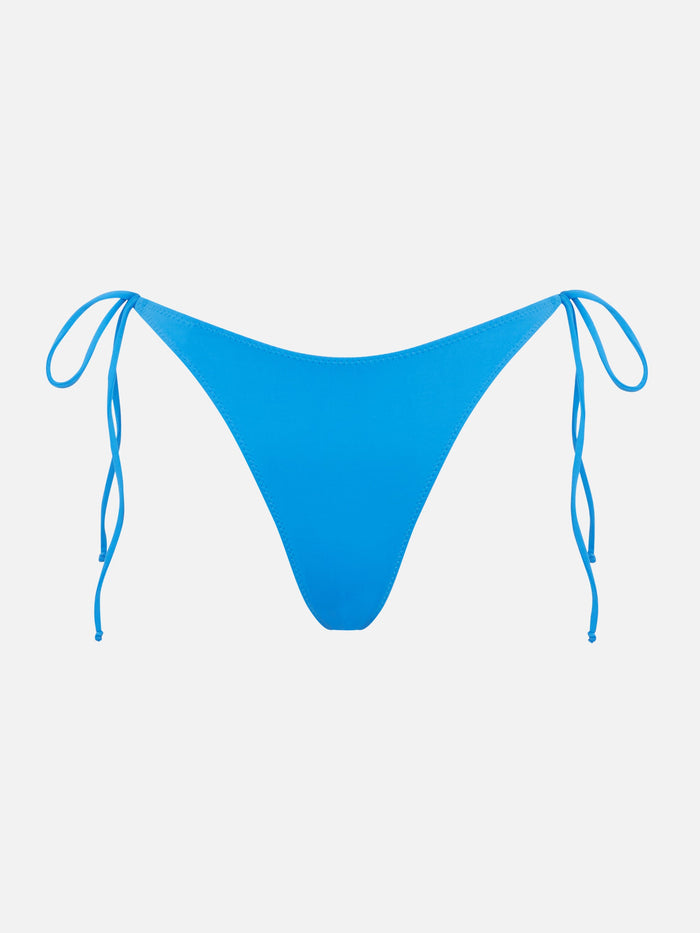 Marielle Bluette Bikini Briefs With Side Laces Blue Bottom