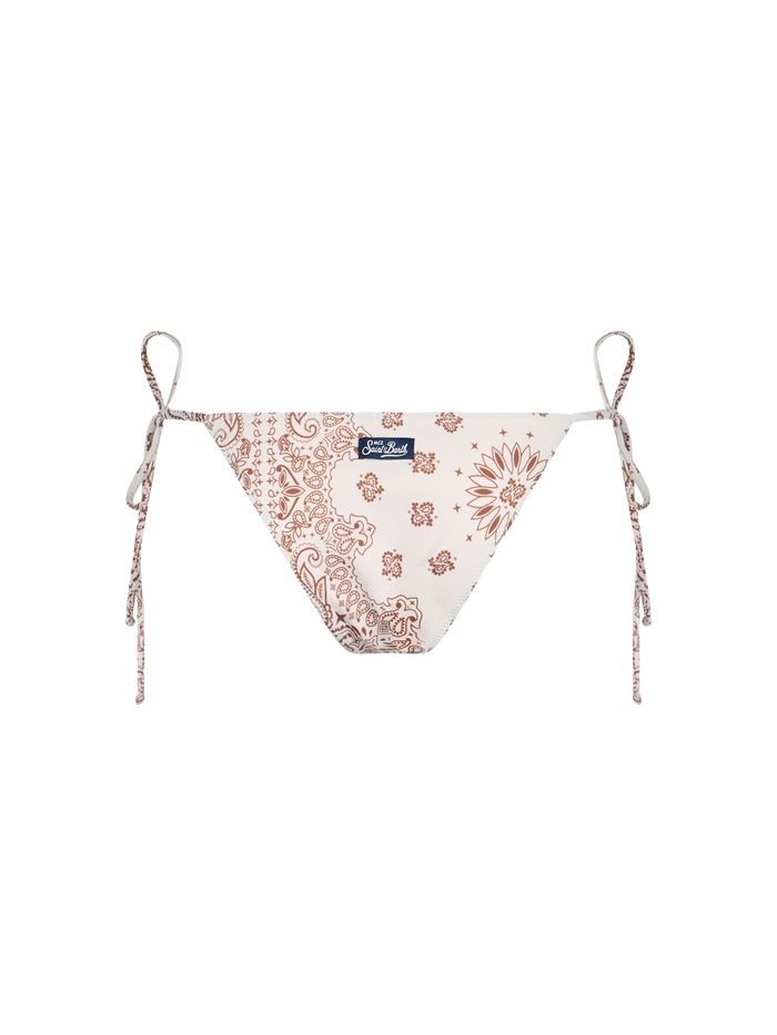 Marielle Classic Bandanna Print Swim Briefs White Bottom