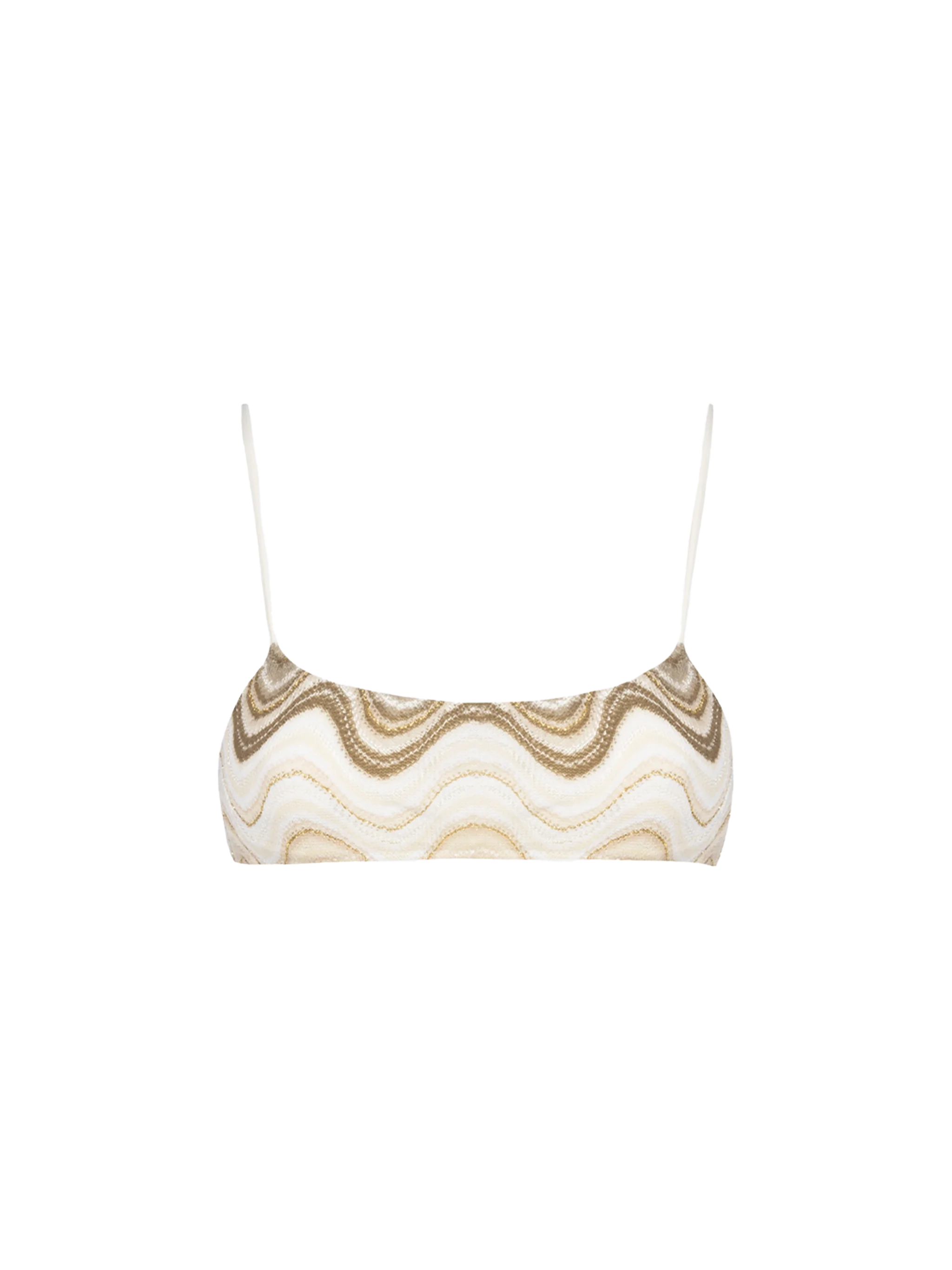 Sadie Raschel Bralette Bikini Top Beige