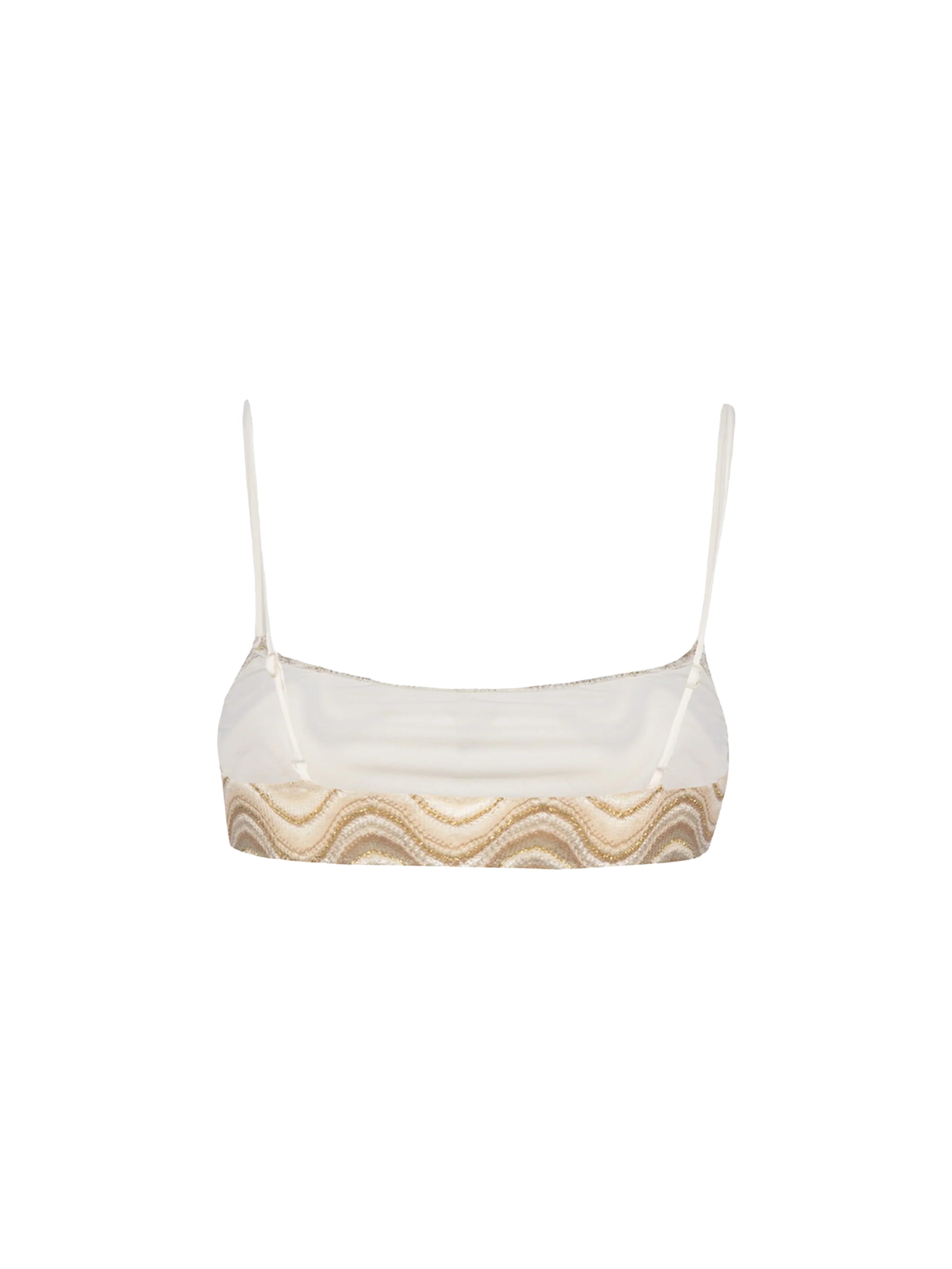 Sadie Raschel Bralette Bikini Top Beige