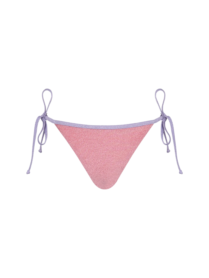 Marielle Lurex String Swim Briefs Pink Bottom