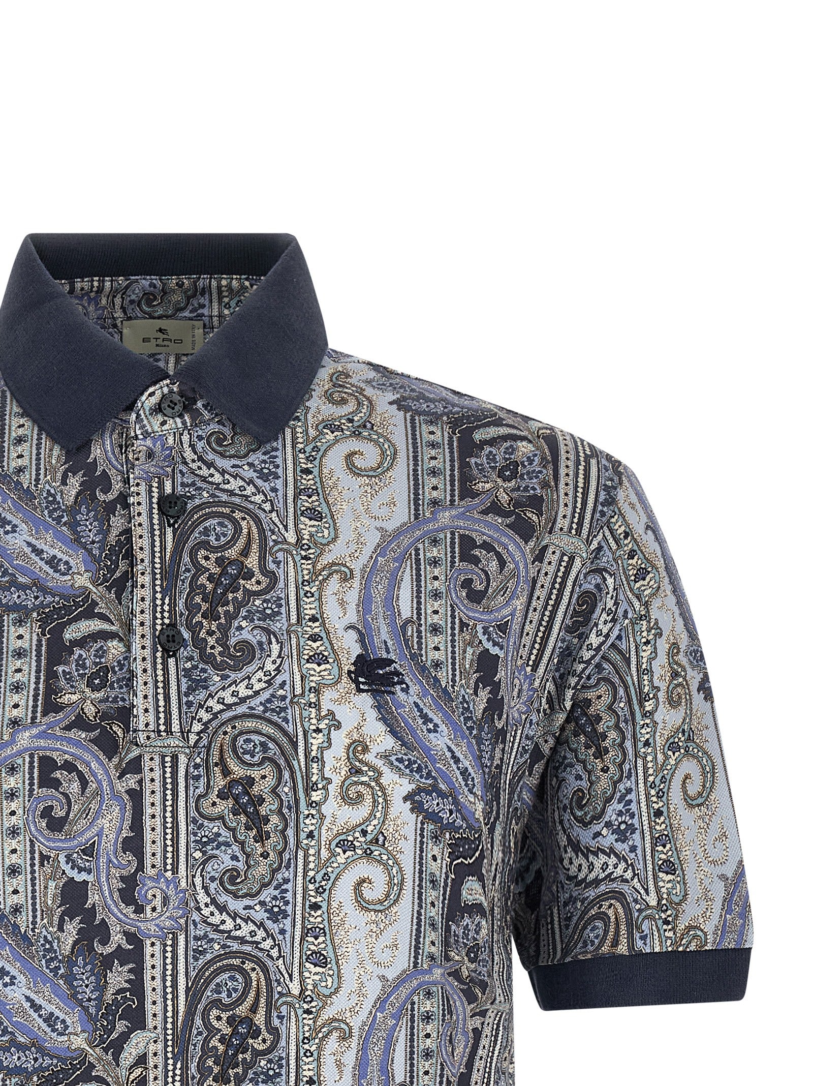 Arnica Paisley polo shirt Blue Cotton