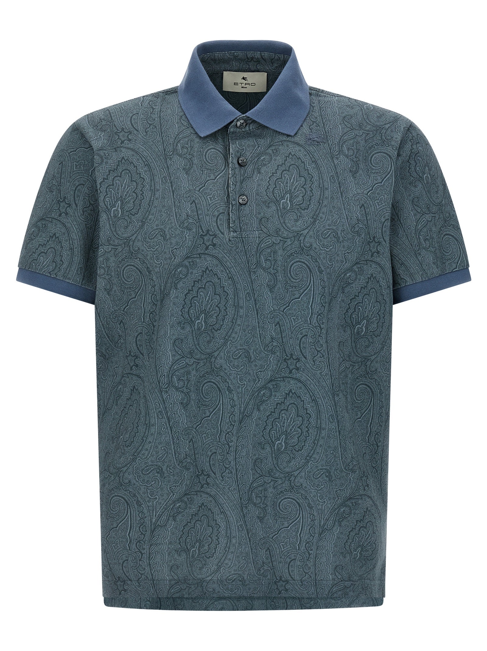 Paisley polo shirt Blue Cotton