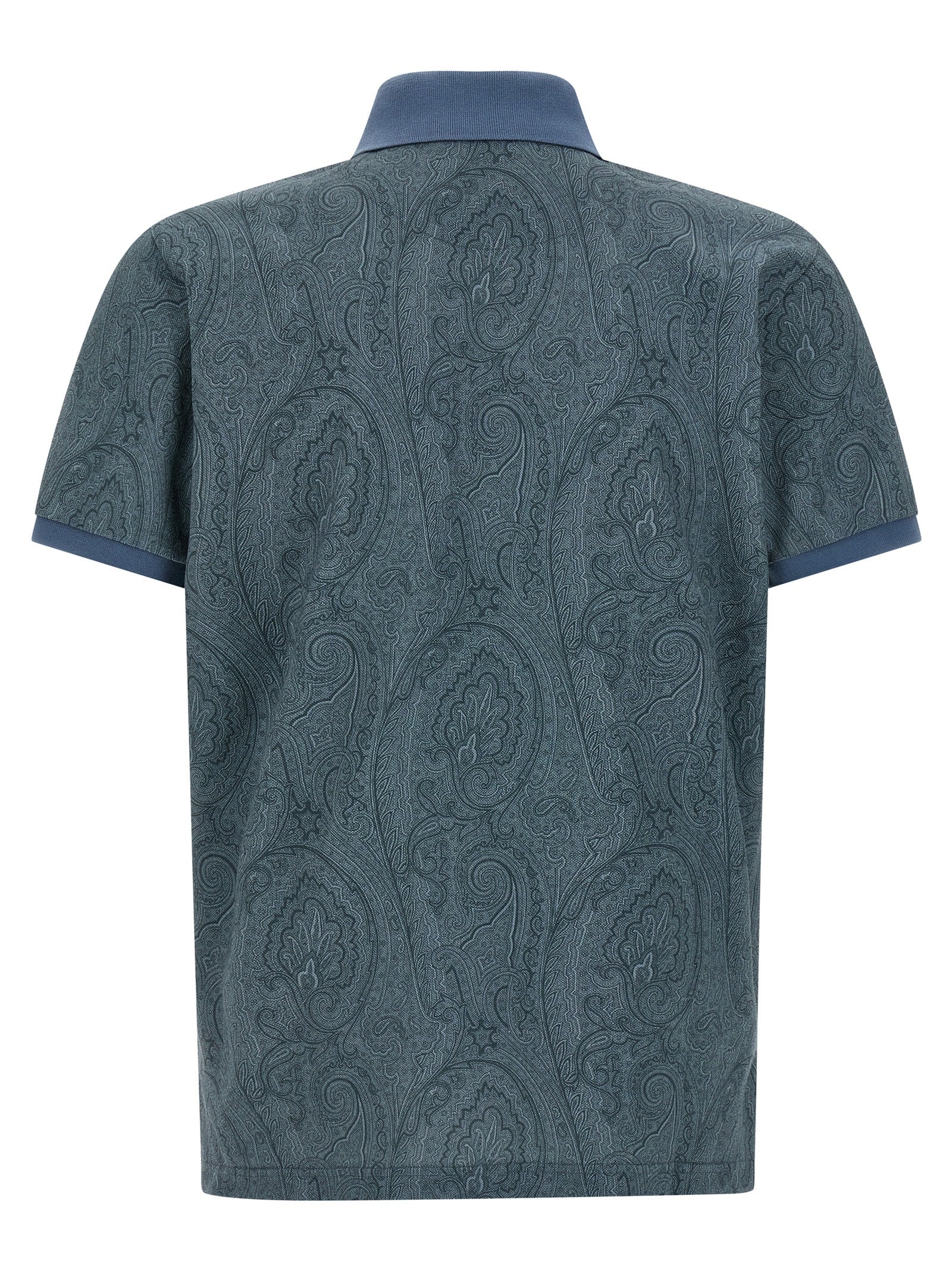 Paisley polo shirt Blue Cotton
