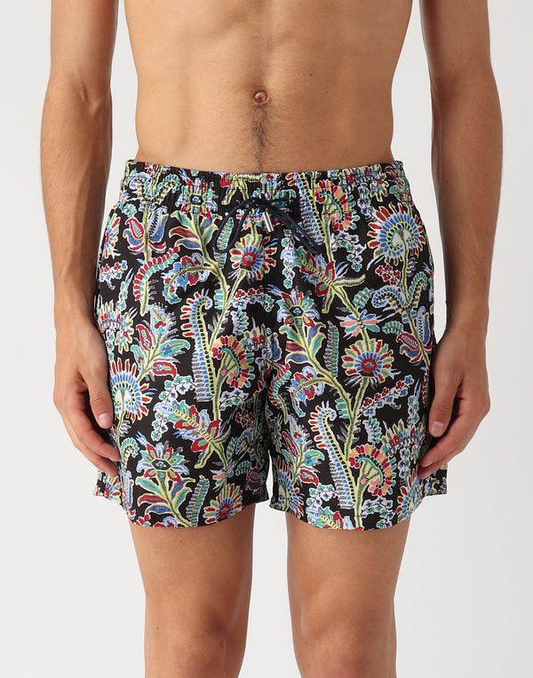 Etro 100% Polyester swim shorts in black