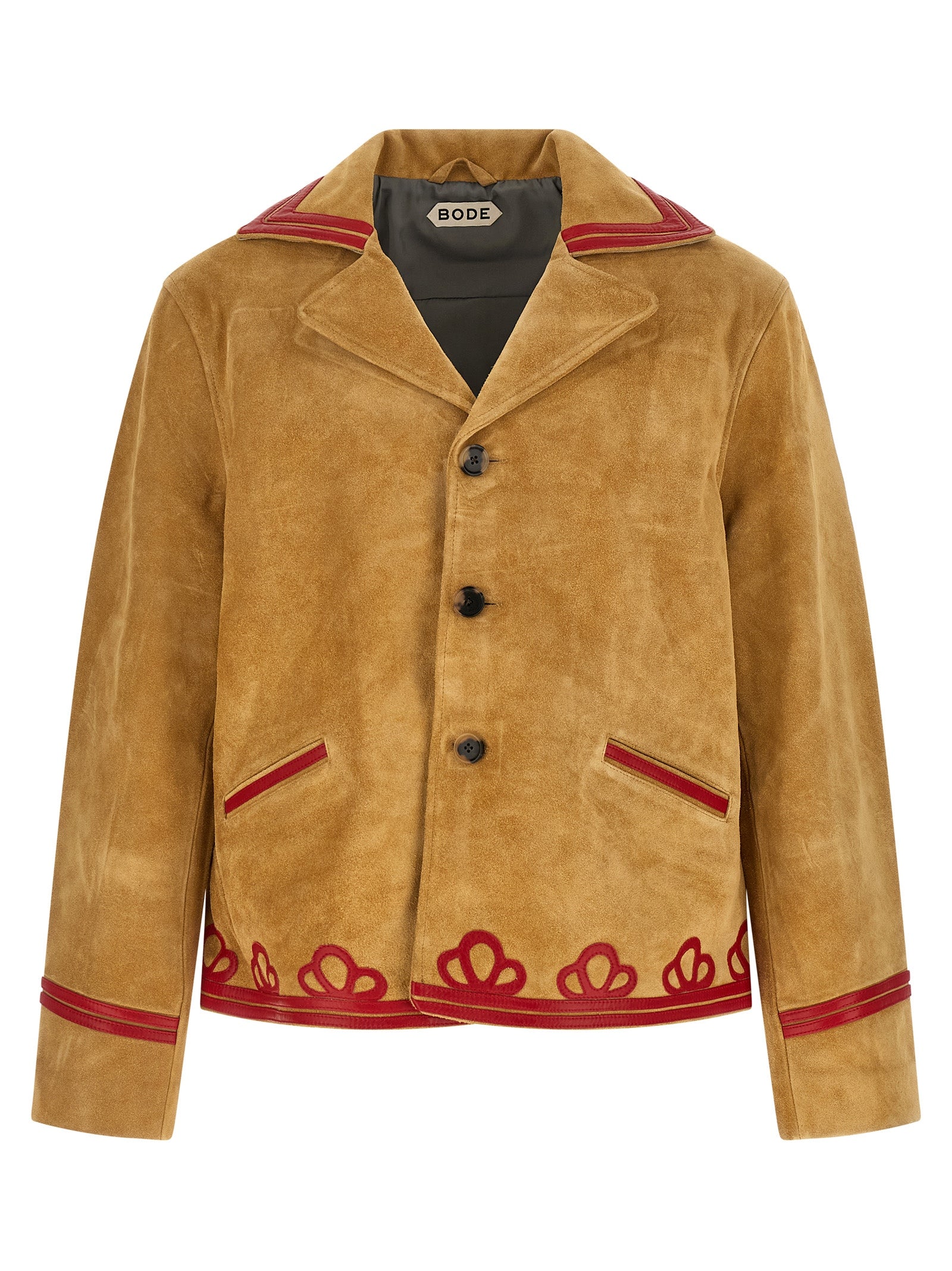 Trefoil jacket Beige Cow Leather (bos Taurus) Down Jacket, Parka, Casual