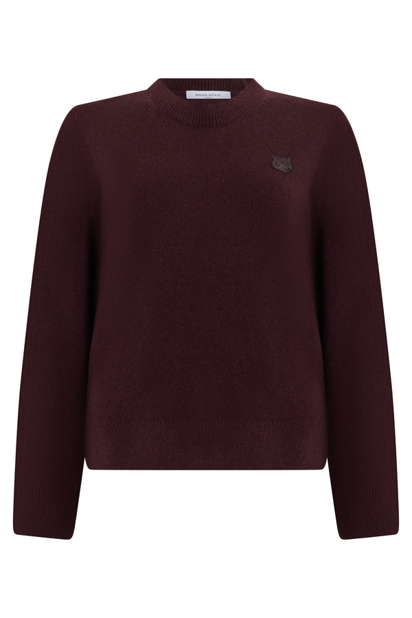 Crew Neck Sweater Dark Wood Wool