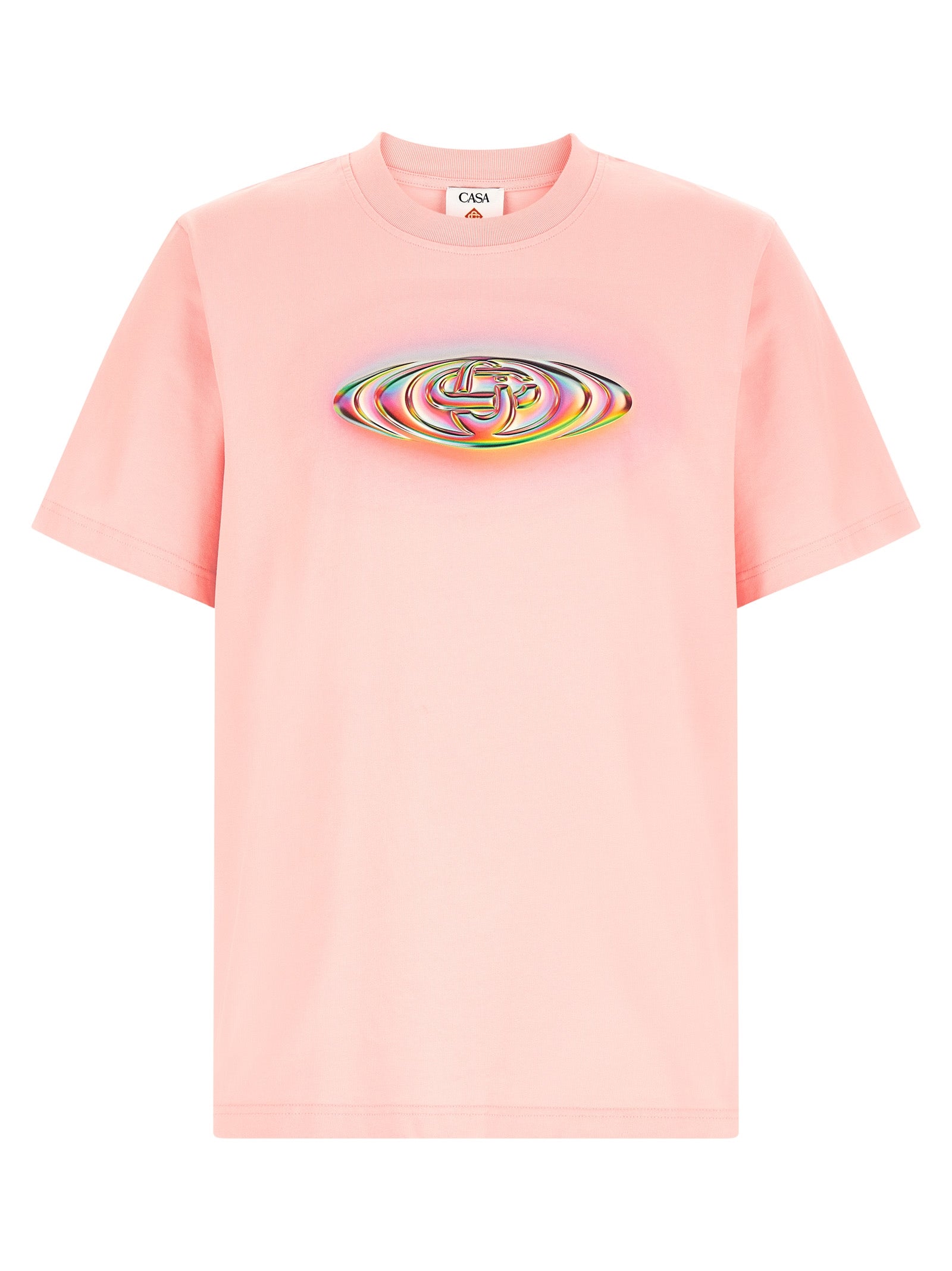 Martin Naumann Glass Logo T-Shirt Pink Organic Cotton