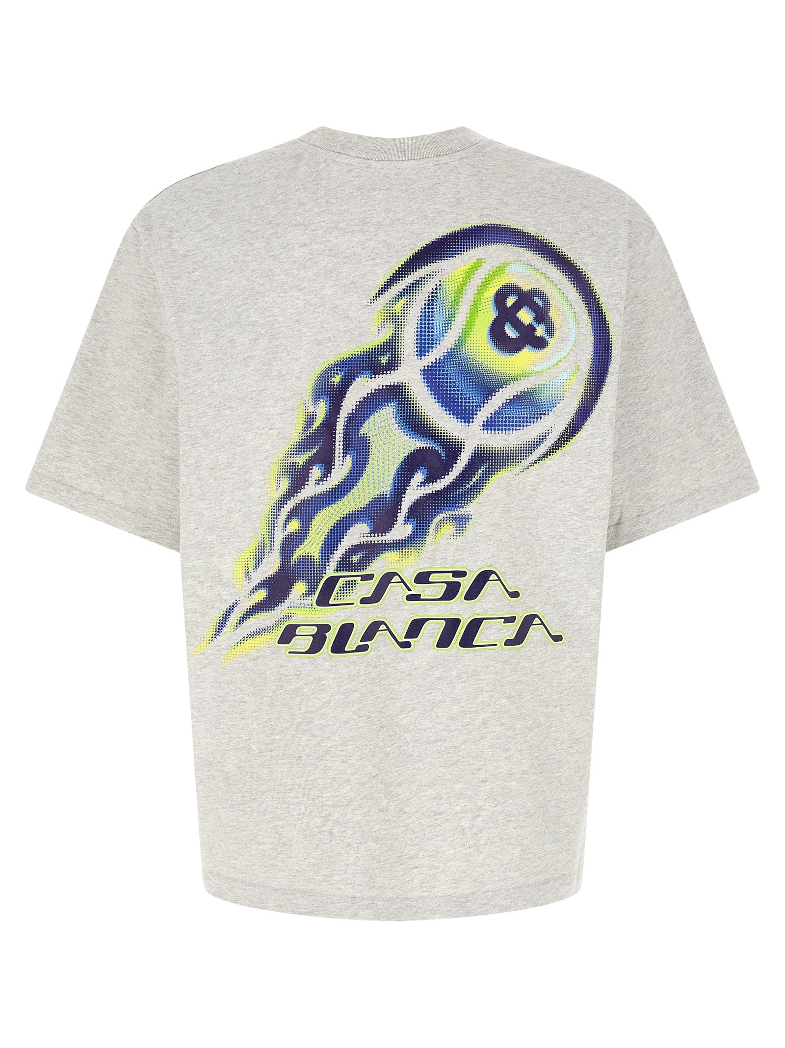 Flaming Tennis Ball T-shirt Gray Organic Cotton