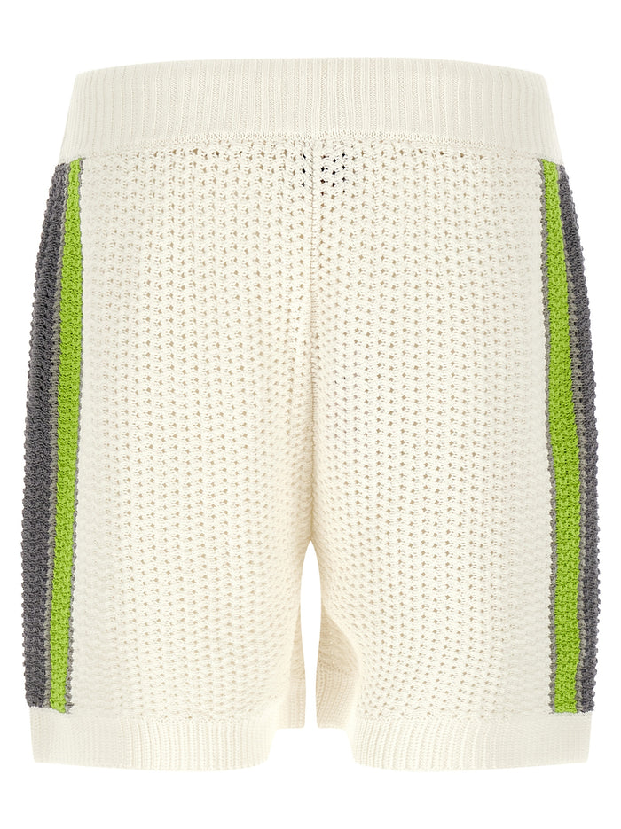 Stripe Crochet bermuda shorts Multicolor Cotton Bermuda