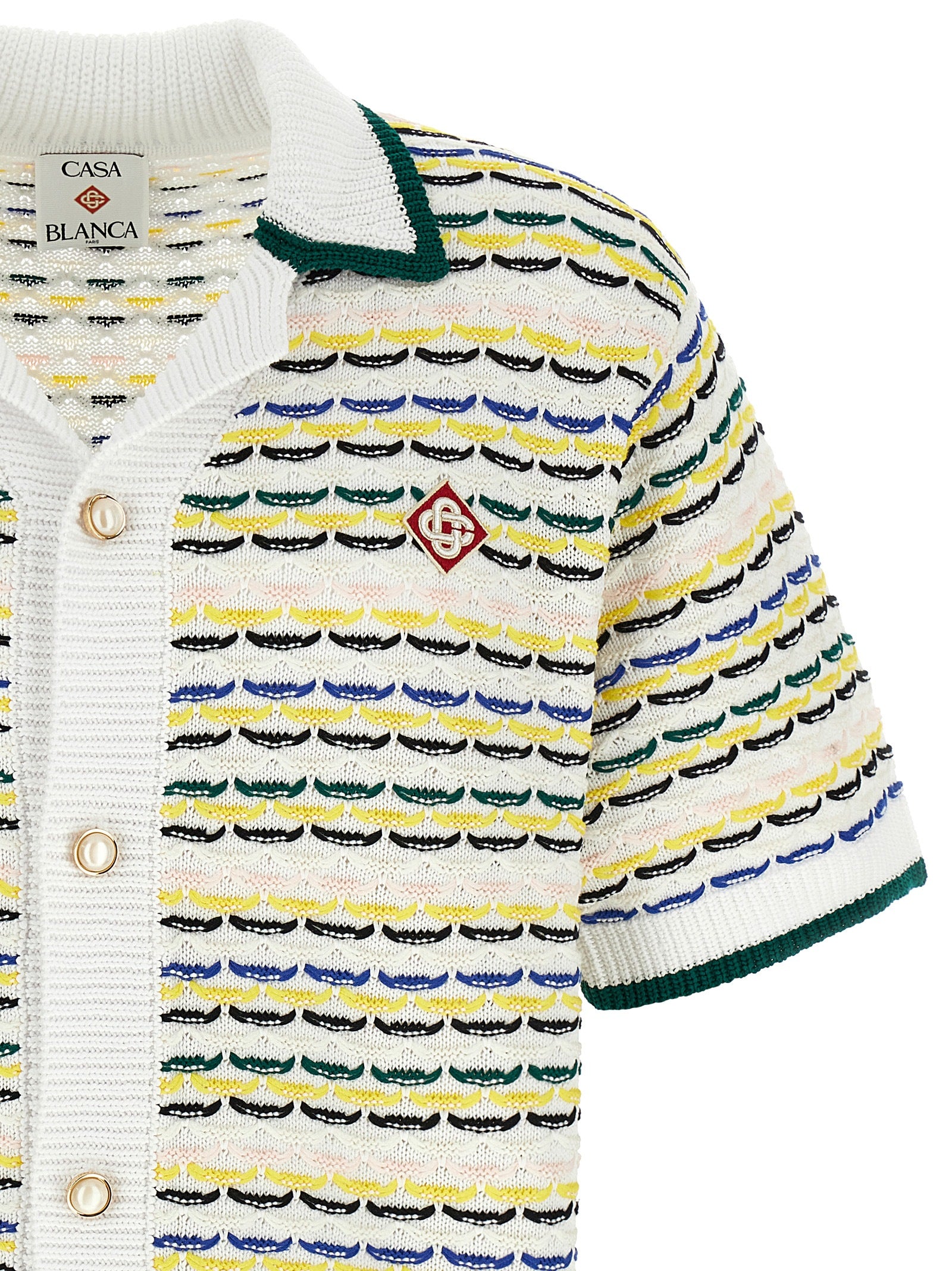 Tuck Stitch Short Sleeve shirt Multicolor Cotton Shirt, Blouse