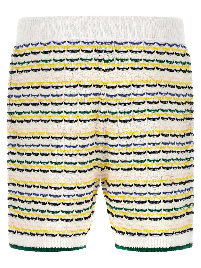 Tuck Stitch bermuda shorts Multicolor Cotton Bermuda