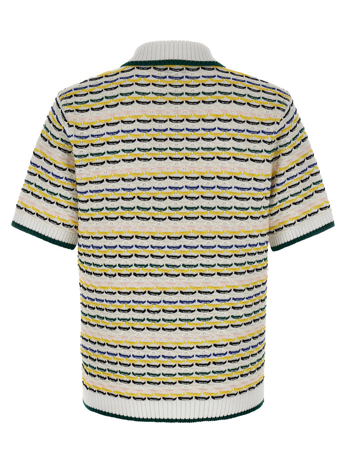 Tuck Stitch polo shirt Multicolor Cotton