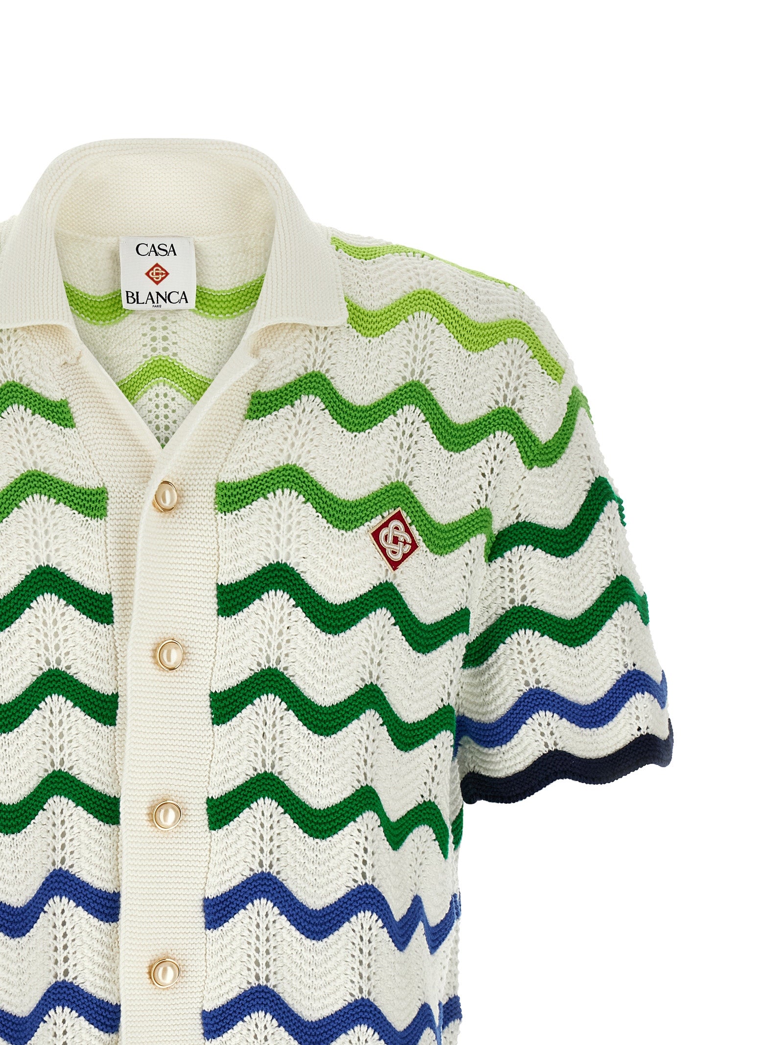 Gradient Wave shirt Multicolor Cotton Shirt, Blouse