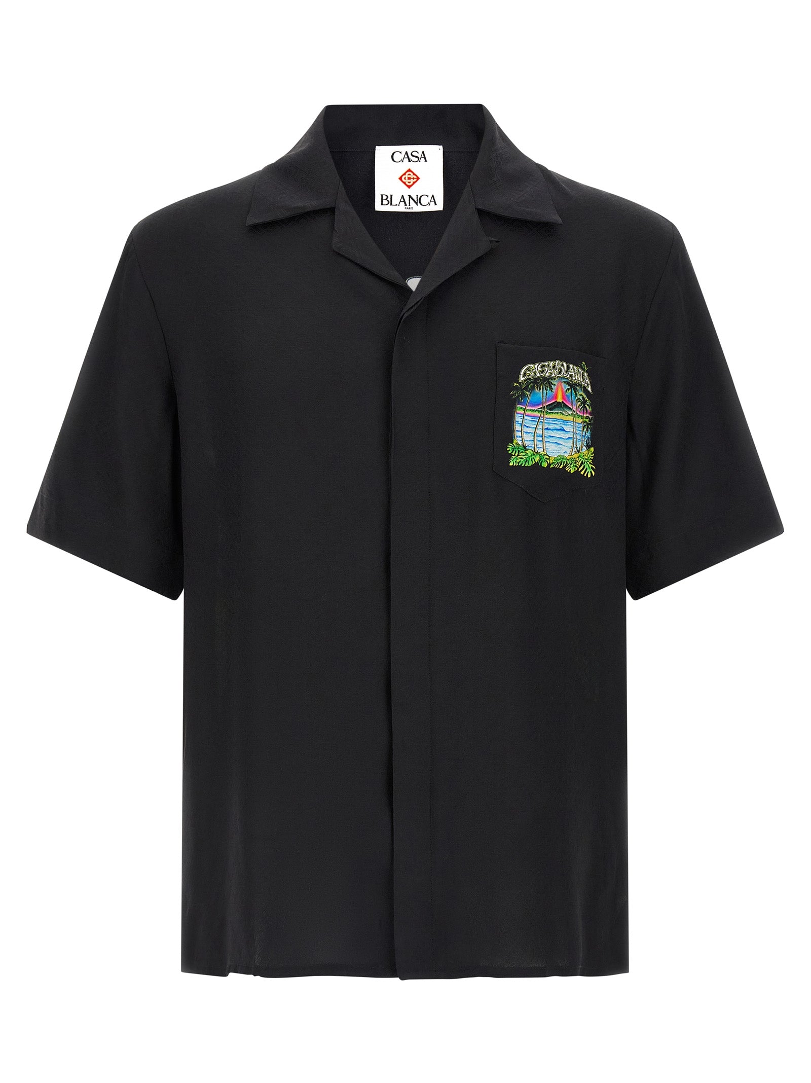Volcano shirt Black Silk Shirt, Blouse