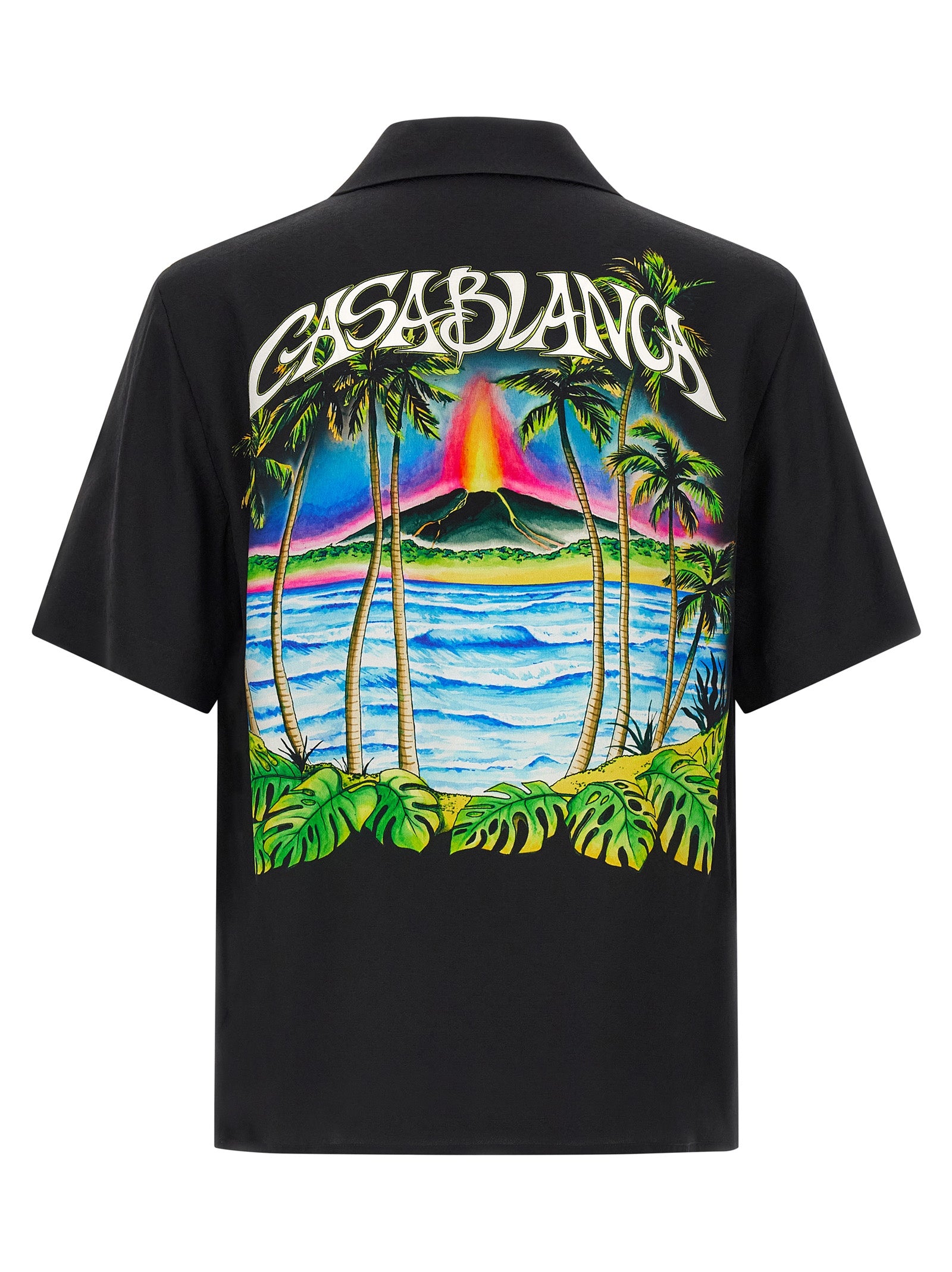 Volcano shirt Black Silk Shirt, Blouse