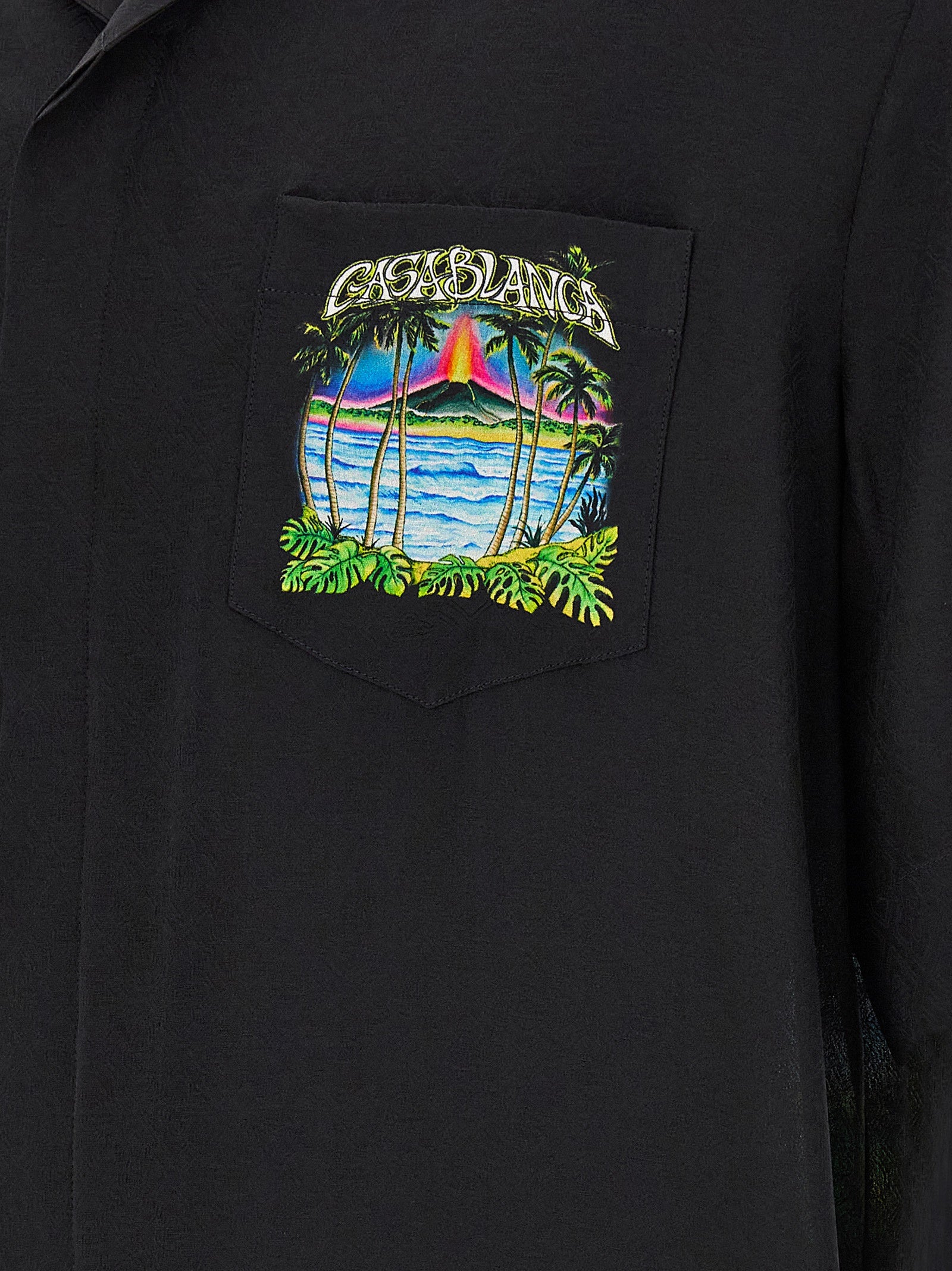 Volcano shirt Black Silk Shirt, Blouse