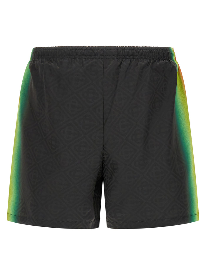 Jacquard logo swimsuit Multicolor Polyester Beachwear