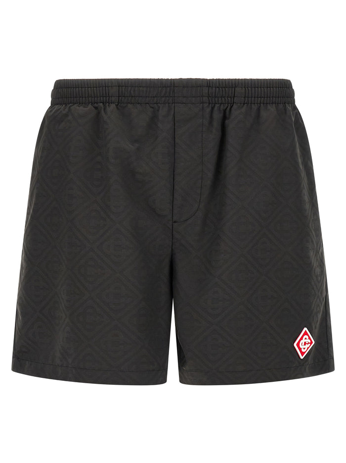 Jacquard logo swimsuit Black Polyester Beachwear