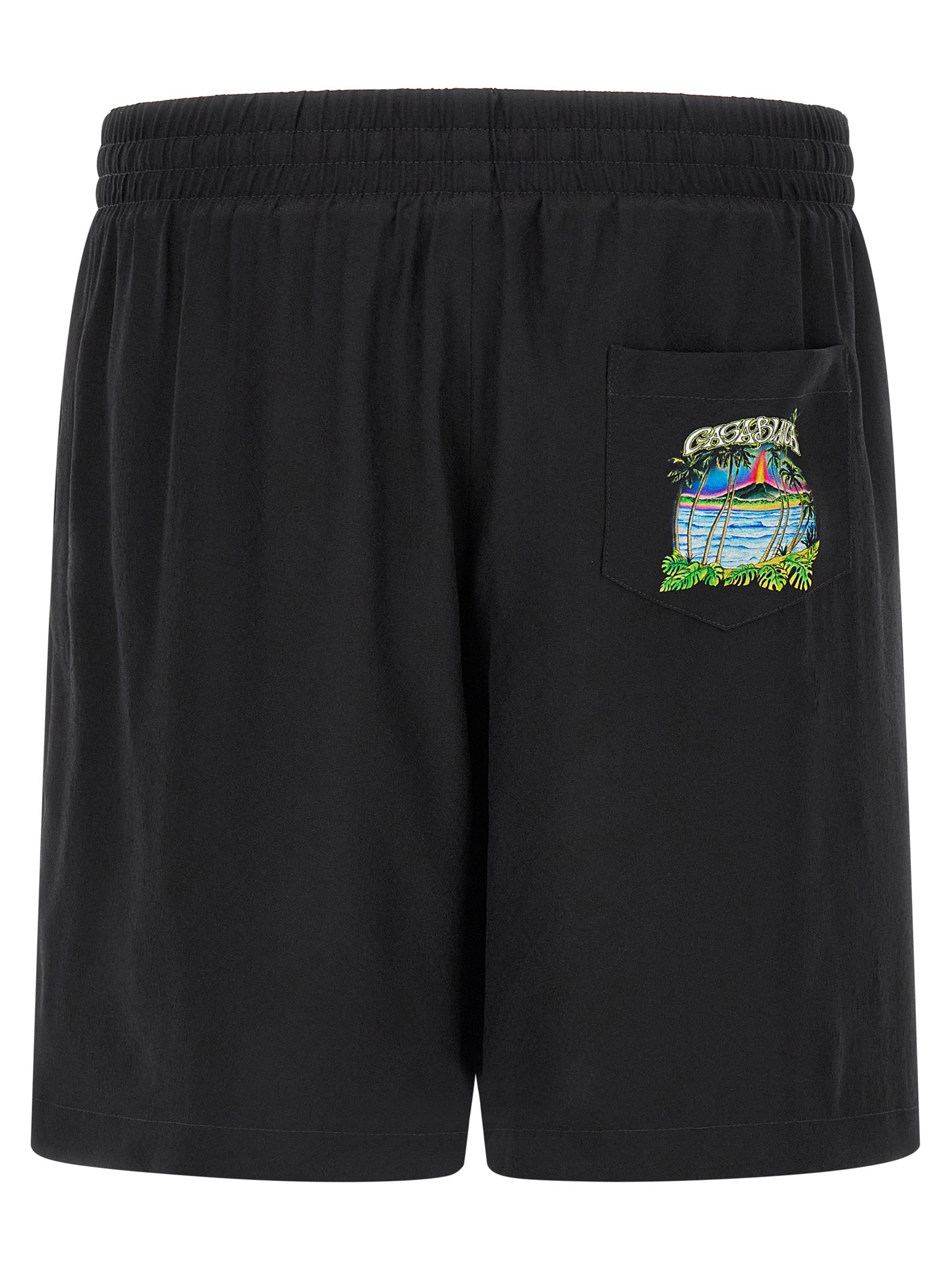 Volcano bermuda shorts Black Silk Bermuda