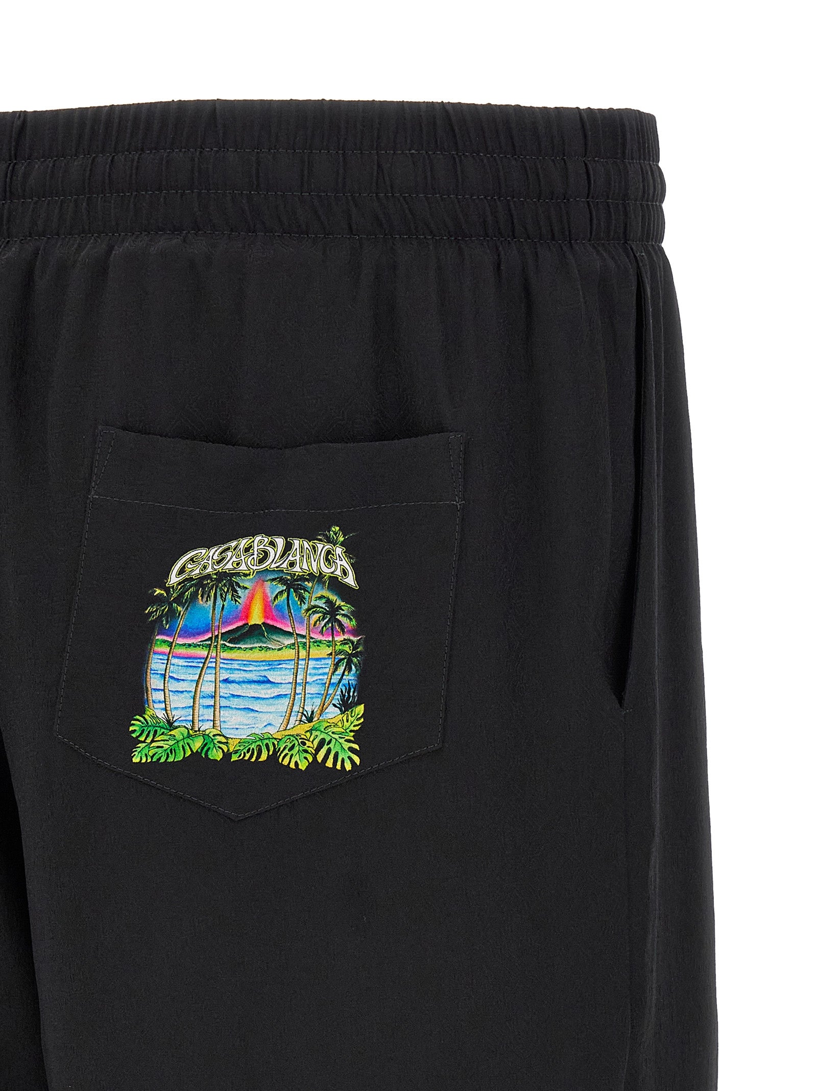 Volcano bermuda shorts Black Silk Bermuda
