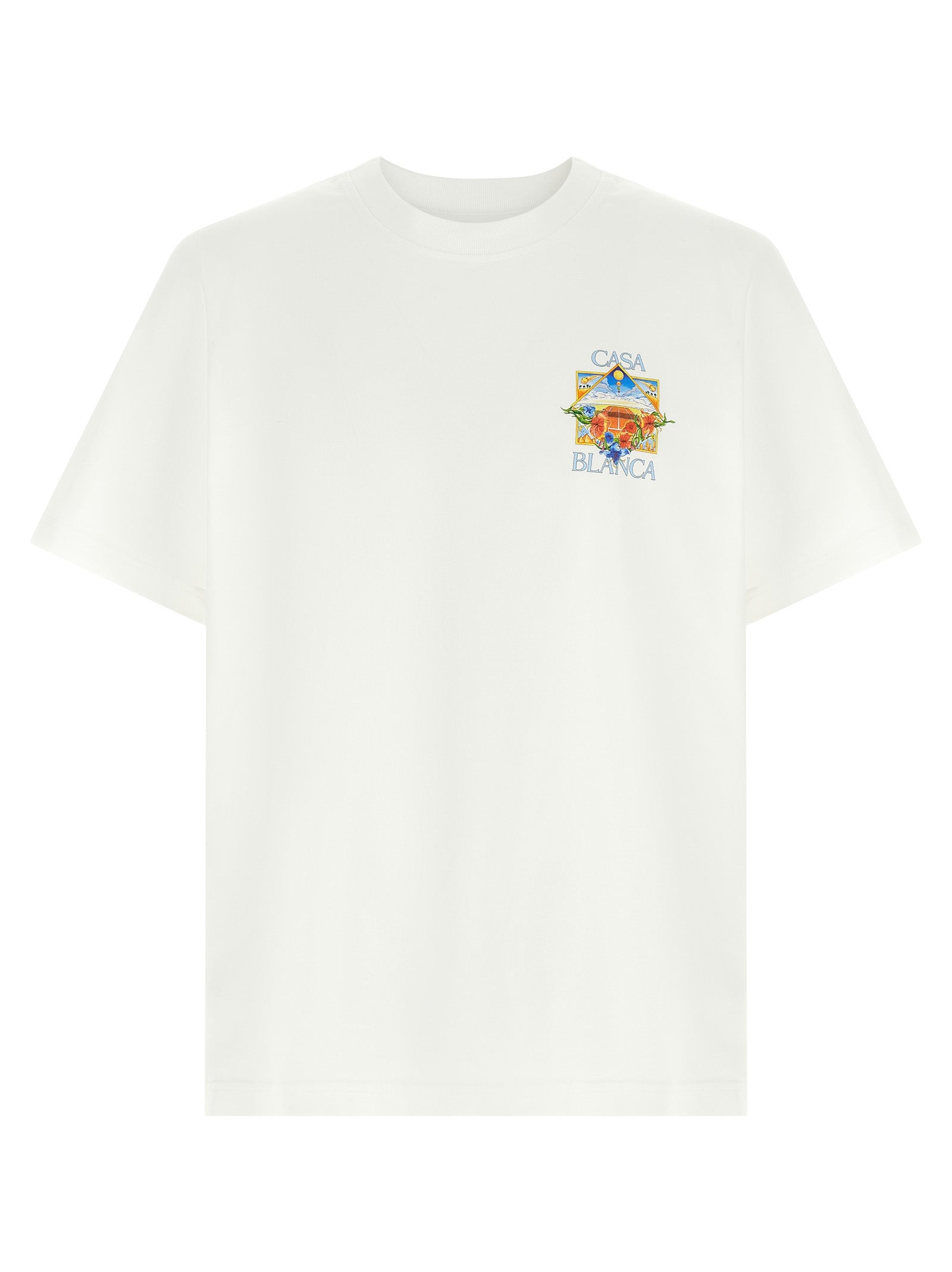 Flower Court Icon T-shirt White Organic Cotton