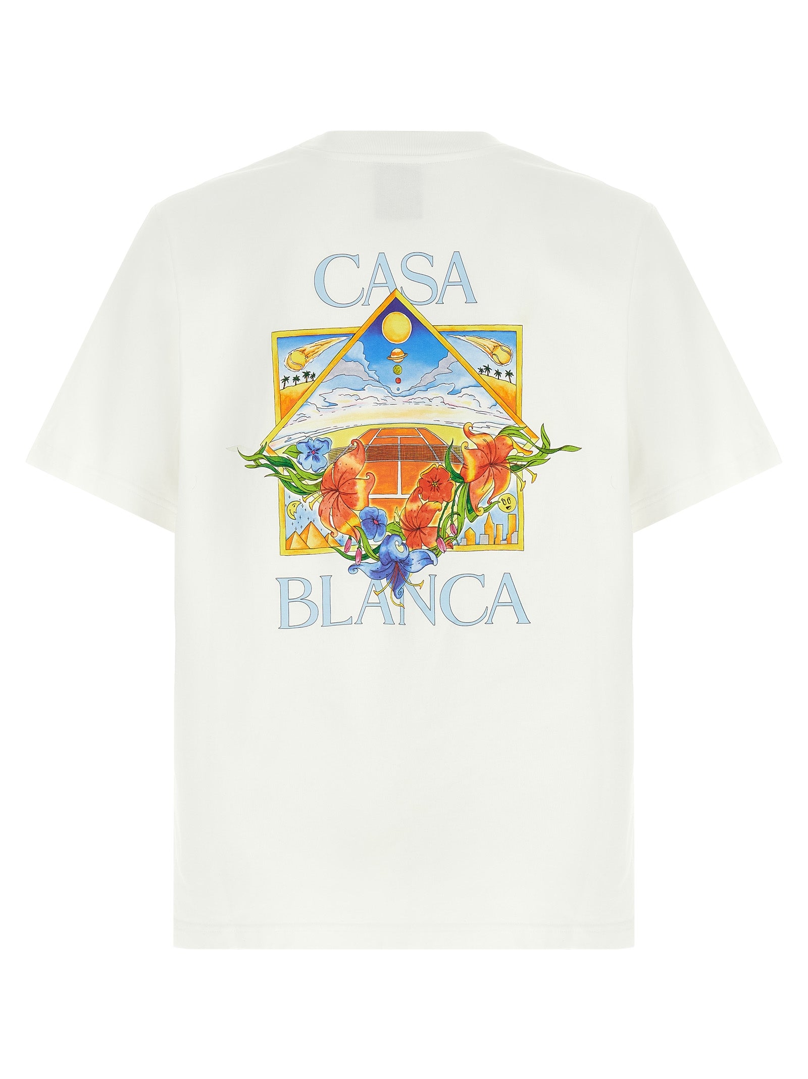 Flower Court Icon T-shirt White Organic Cotton