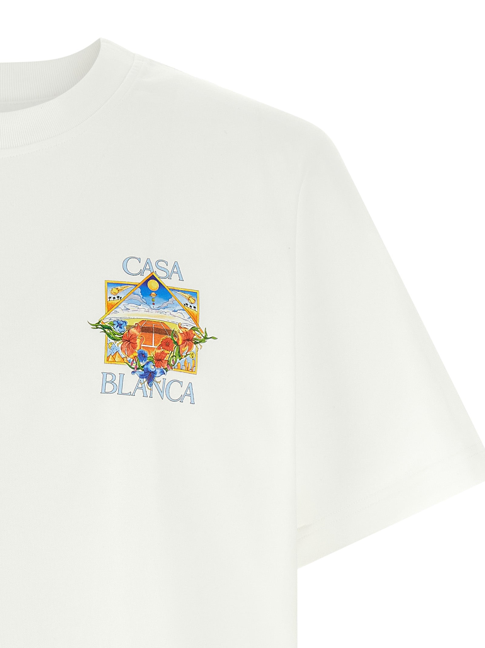Flower Court Icon T-shirt White Organic Cotton