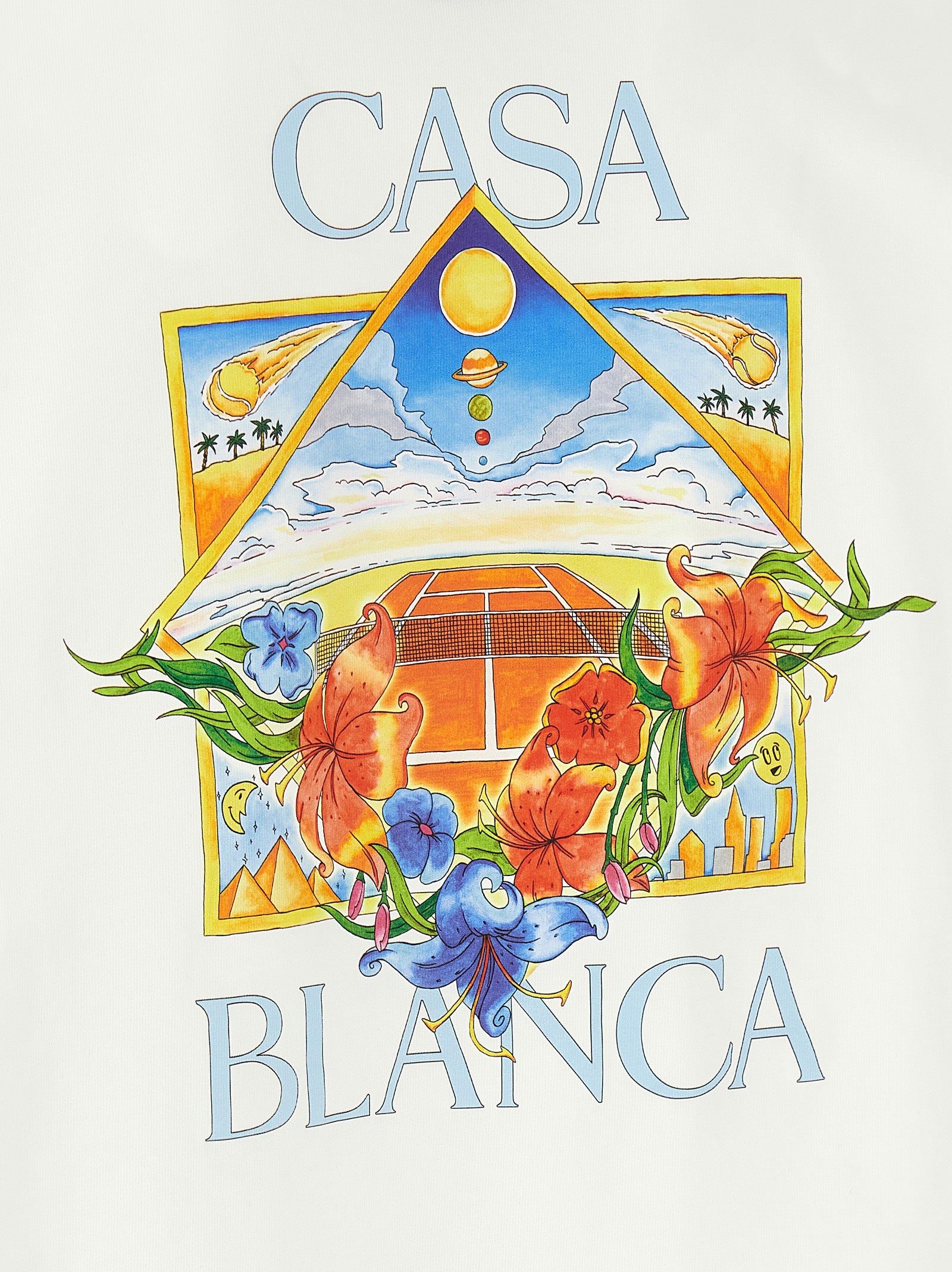 Flower Court Icon T-shirt White Organic Cotton