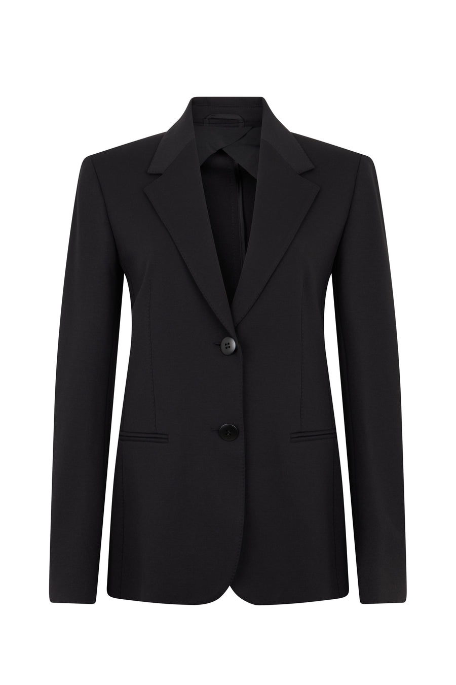 Single-Breasted Blazer Black Viscose Blazers
