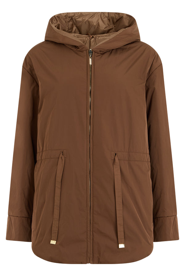 Padded Jacket Dark Honey Polyester Trench & Raincoats