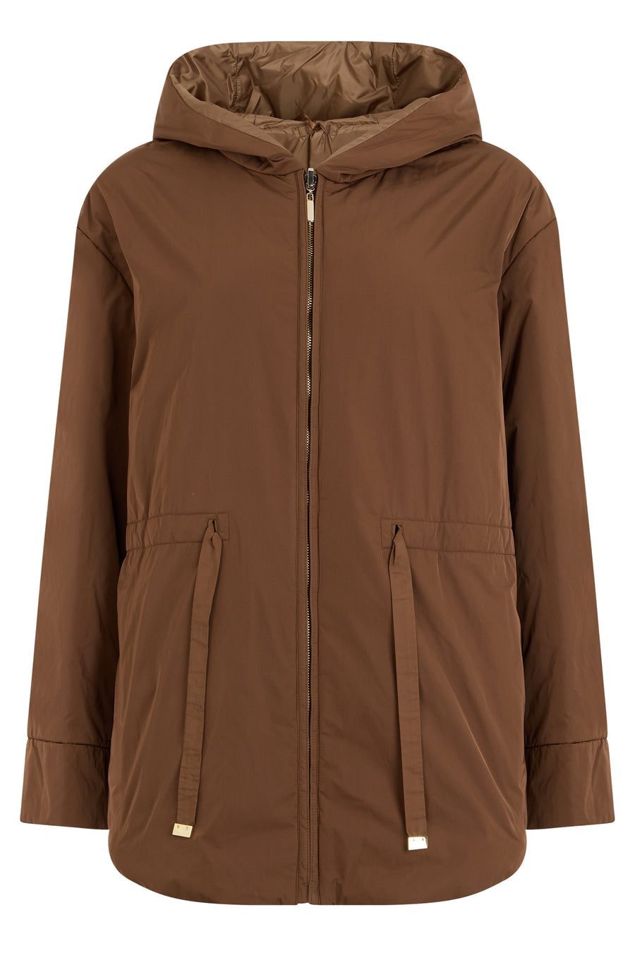 Padded Jacket Dark Honey Polyester Trench & Raincoats