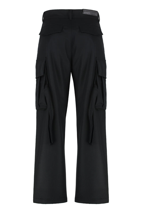 Wool Cargo Pants Black Virgin Trousers