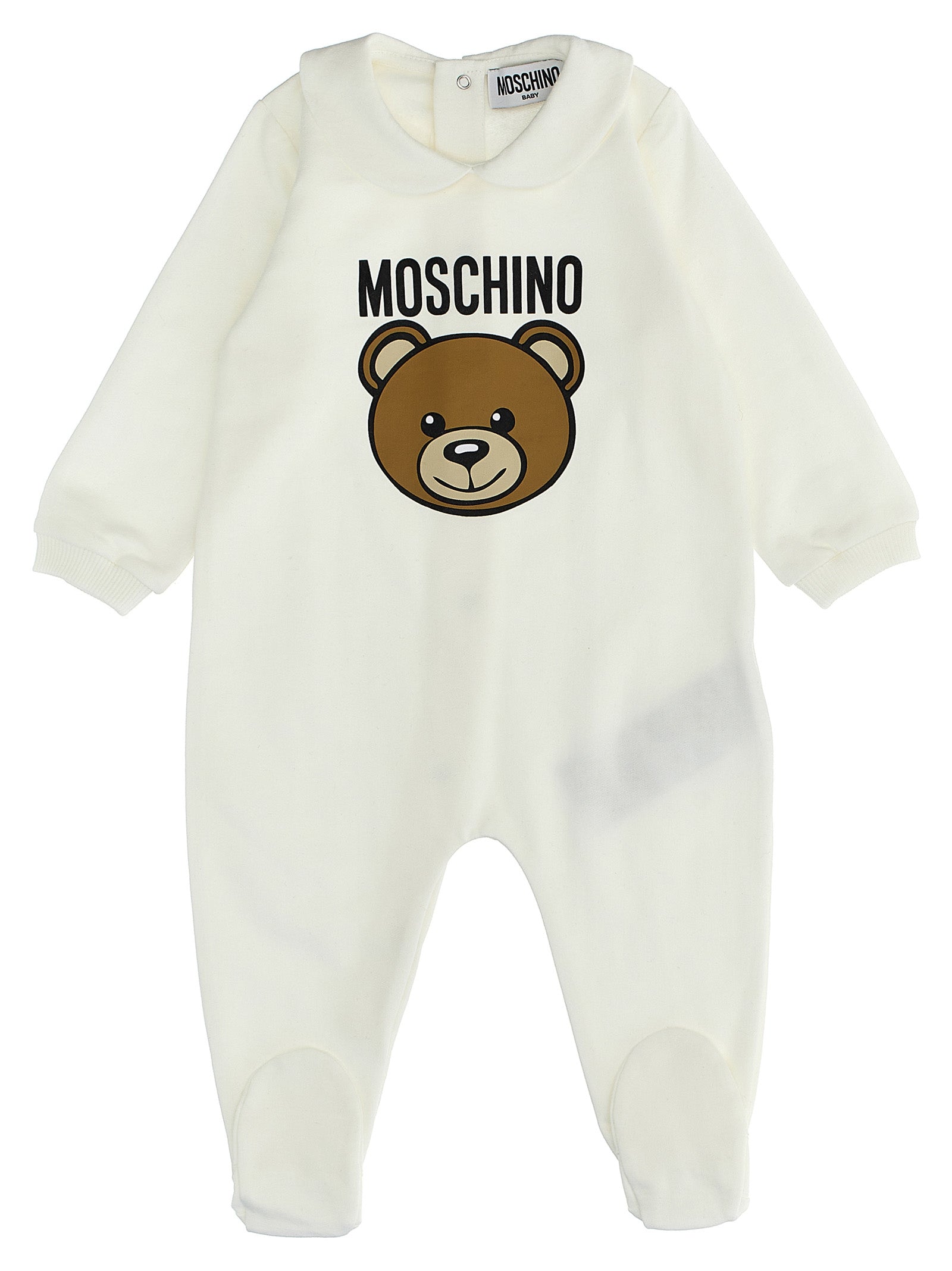 Baby set bib + cap White Cotton Playsuits, Body