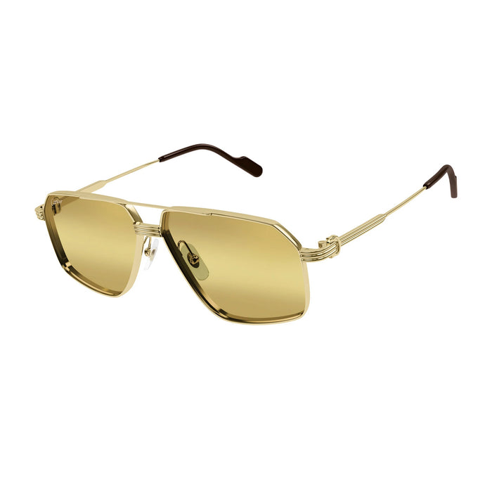 CT0270S Première de Cartier 013 Gold Oro Metal Occhiali Sole