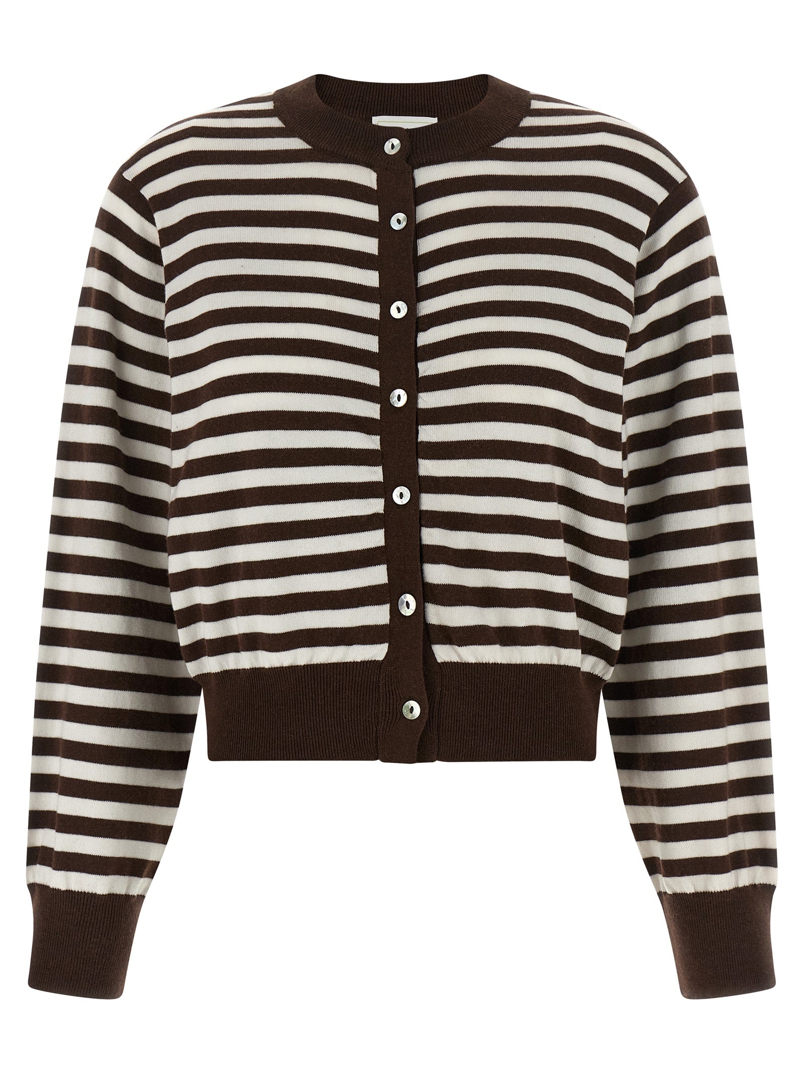 Be Motivated cardigan Brown Cotton Cashmere Sweater, Cardigans